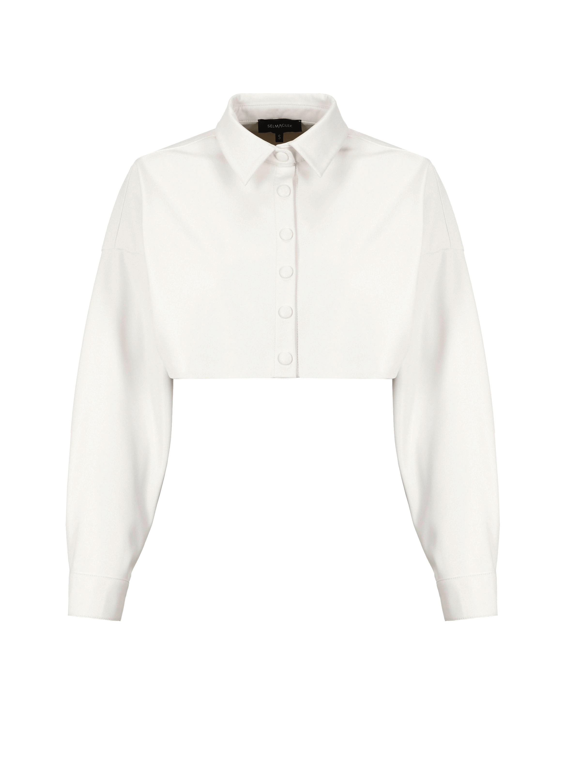 Chemise courte en cuir vegan
