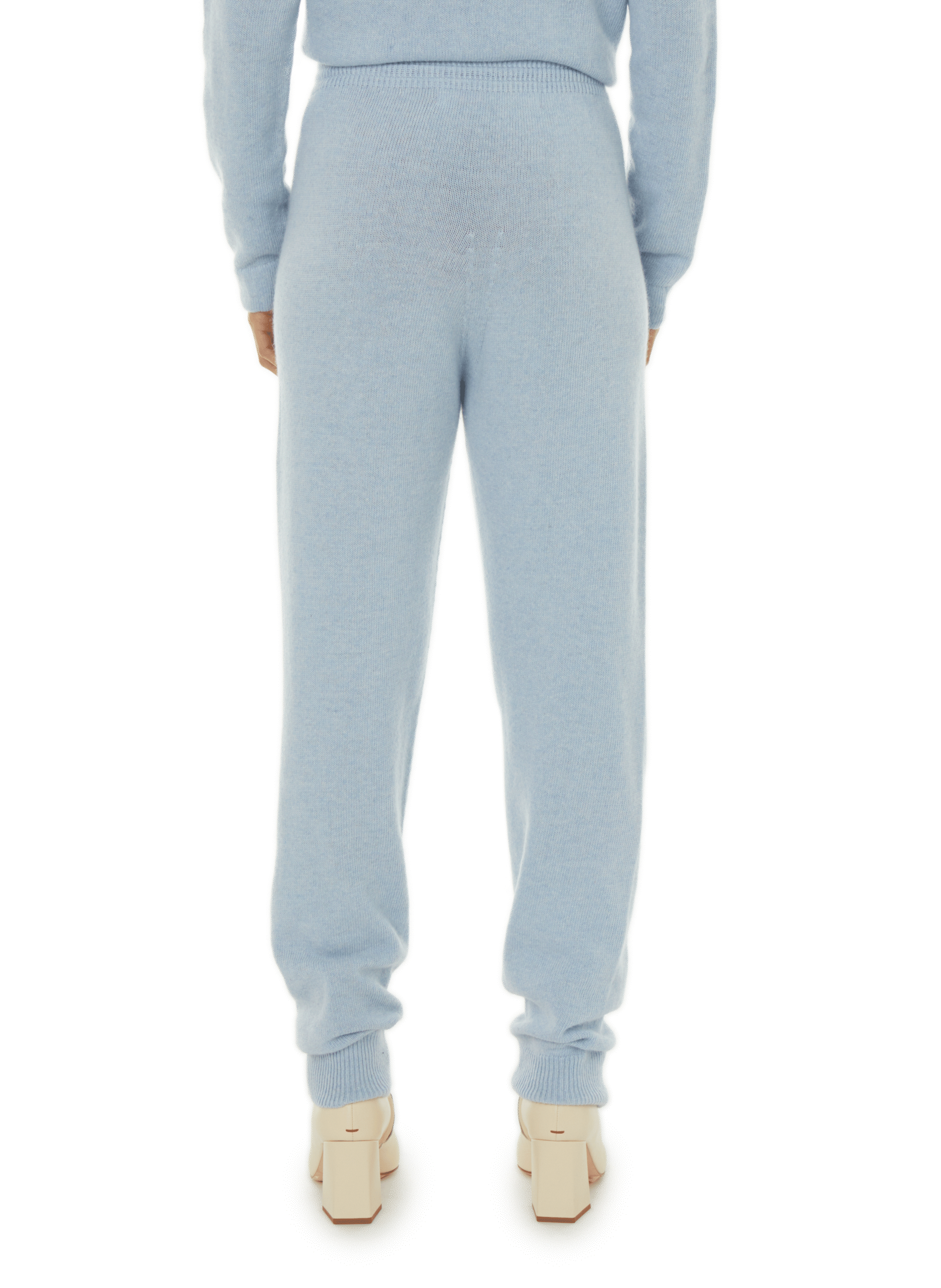 Pull à capuche en laine mélangé Bleu