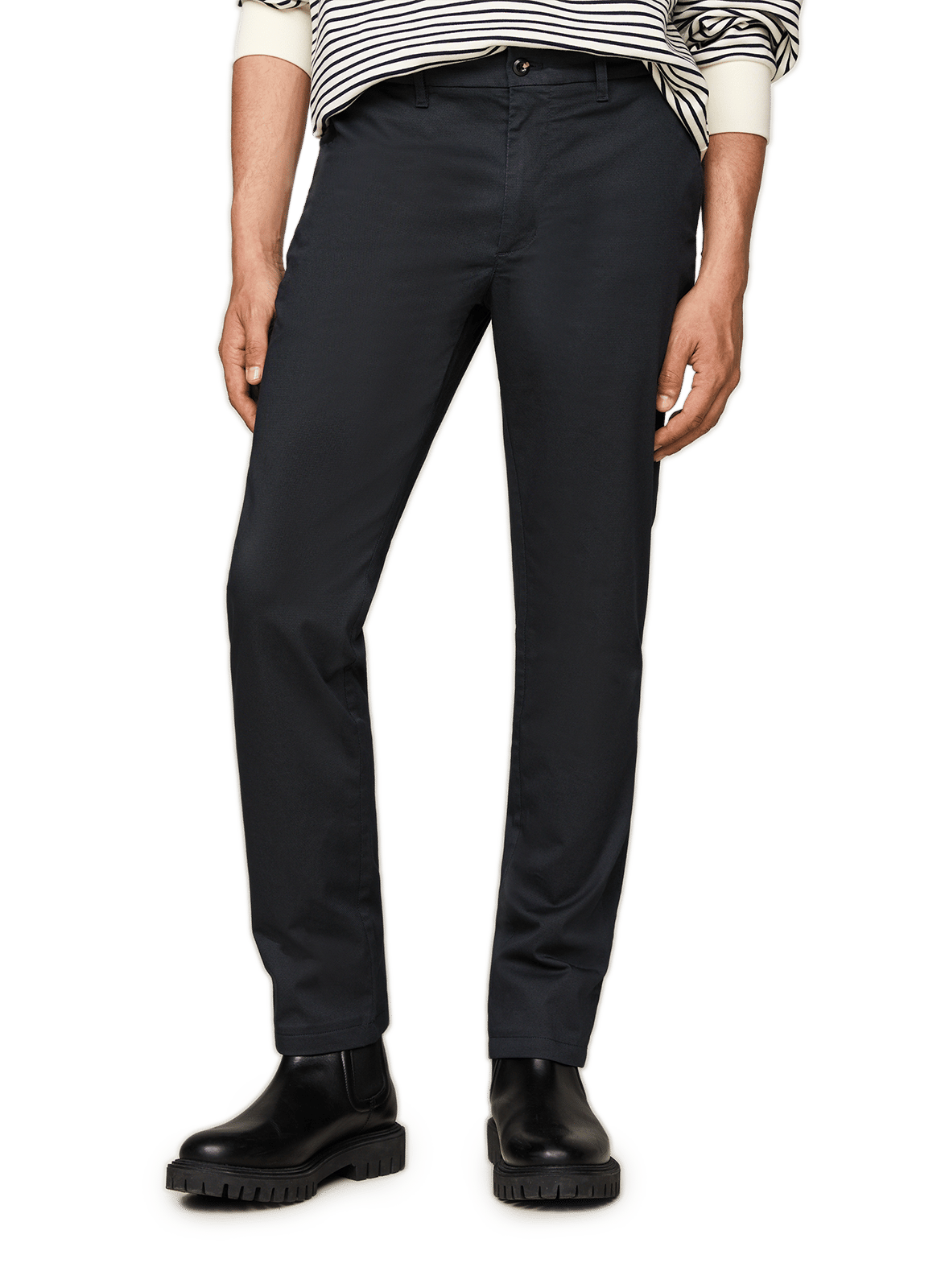 Rechte katoenen broek TOMMY HILFIGER Blauw