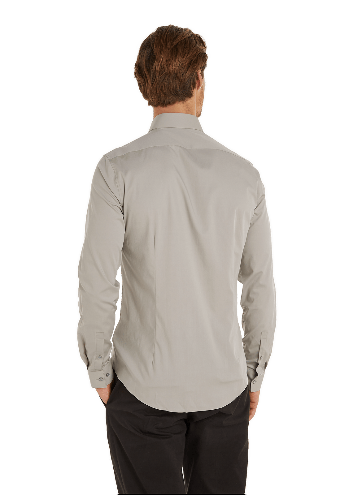 Chemise slim en coton CALVIN KLEIN Beige