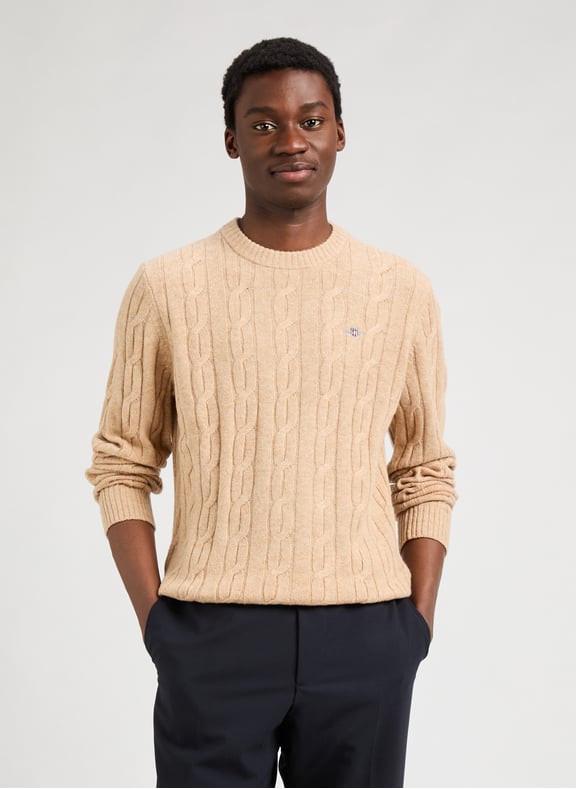 Cotton-blend jumper Beige by GANT GANT Cotton-blend jumper Beige