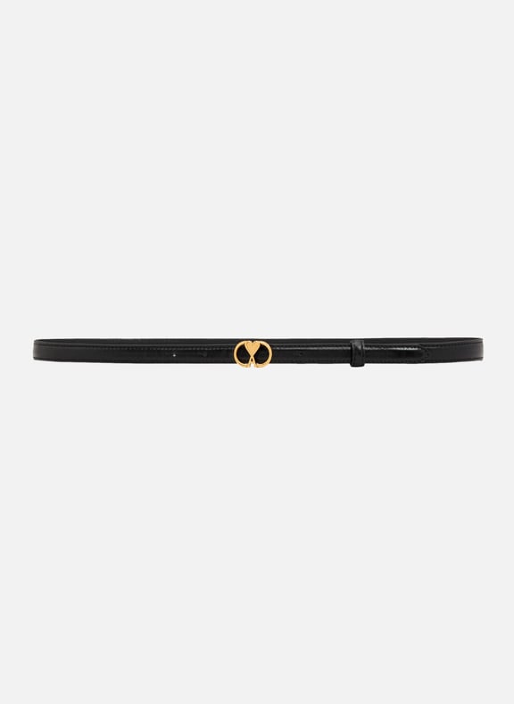 Ceinture fine ami de coeur unisexe Noir by AMI PARIS AMI PARIS Ceinture fine ami de coeur unisexe Noir