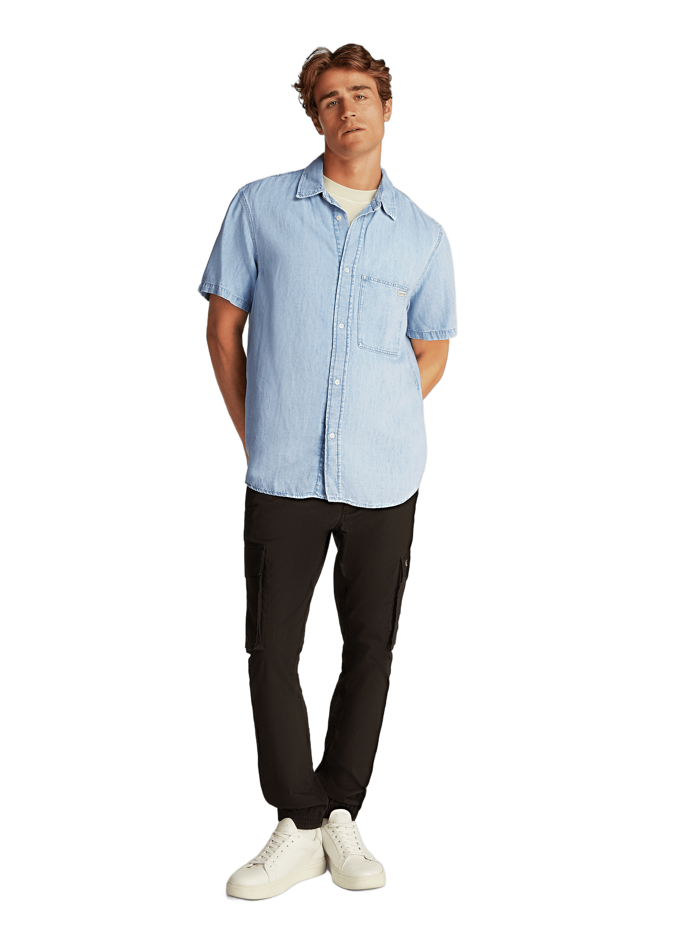 Cotton and linen shirt CALVIN KLEIN White