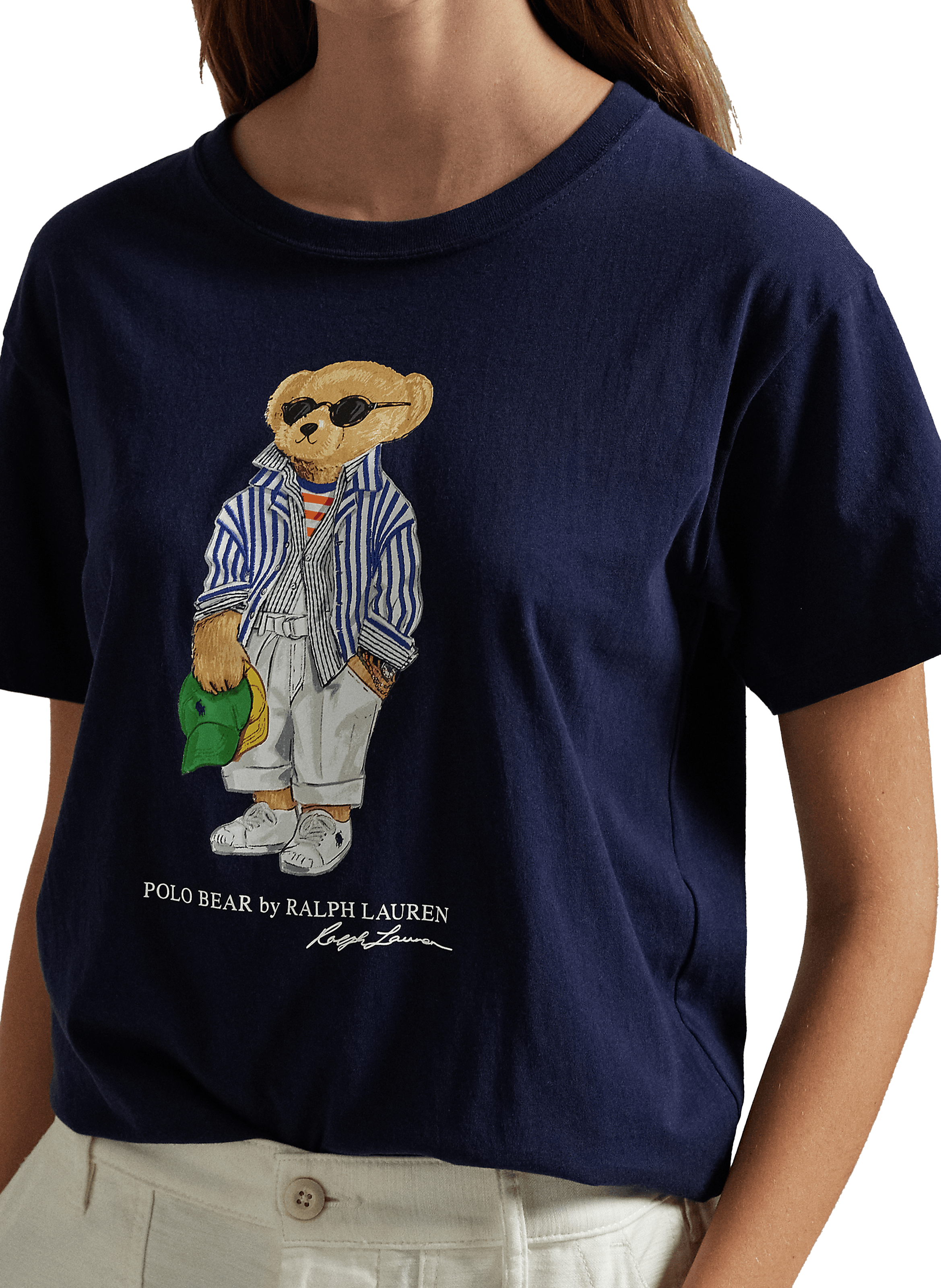 T-shirt à logo en coton POLO RALPH LAUREN Bleu