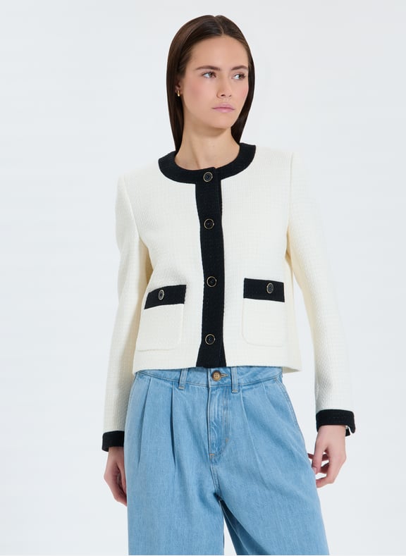 Veste ecru droite - valse Blanc by ZAPA ZAPA Veste ecru droite - valse Blanc
