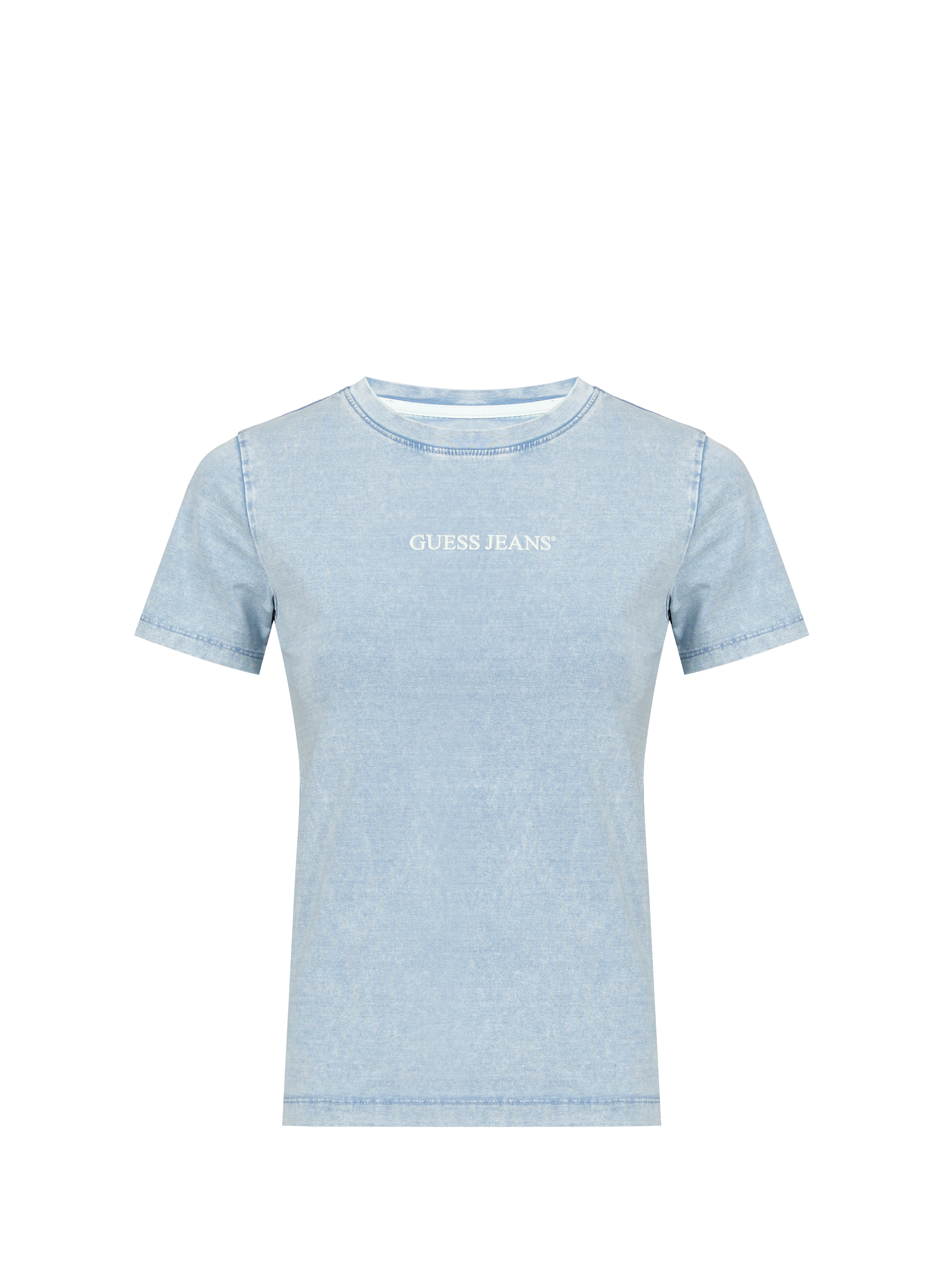 Washed cotton blend T-shirt GUESS Grey