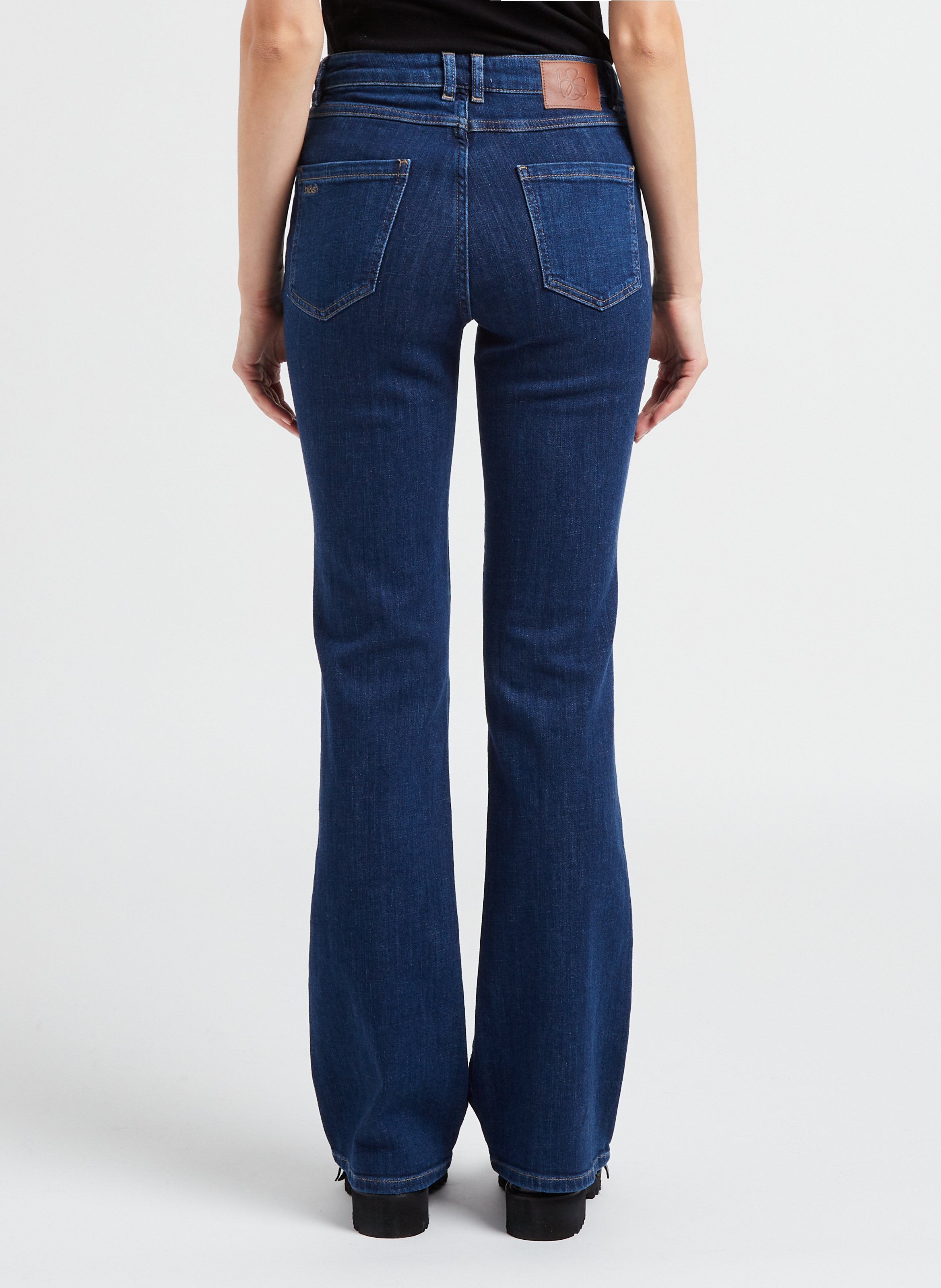 Jean droit en coton mélangé ross BA&SH Bleu