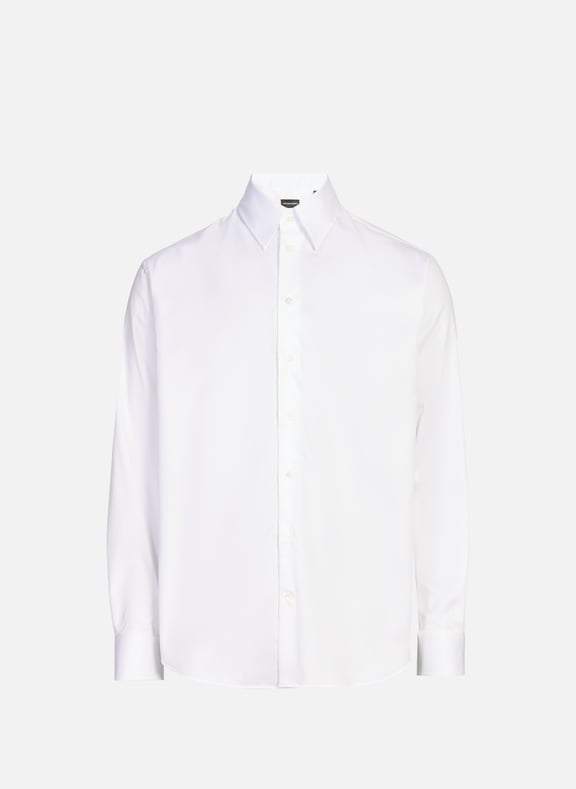 Chemise uni Blanc by EMPORIO ARMANI EMPORIO ARMANI Chemise uni Blanc