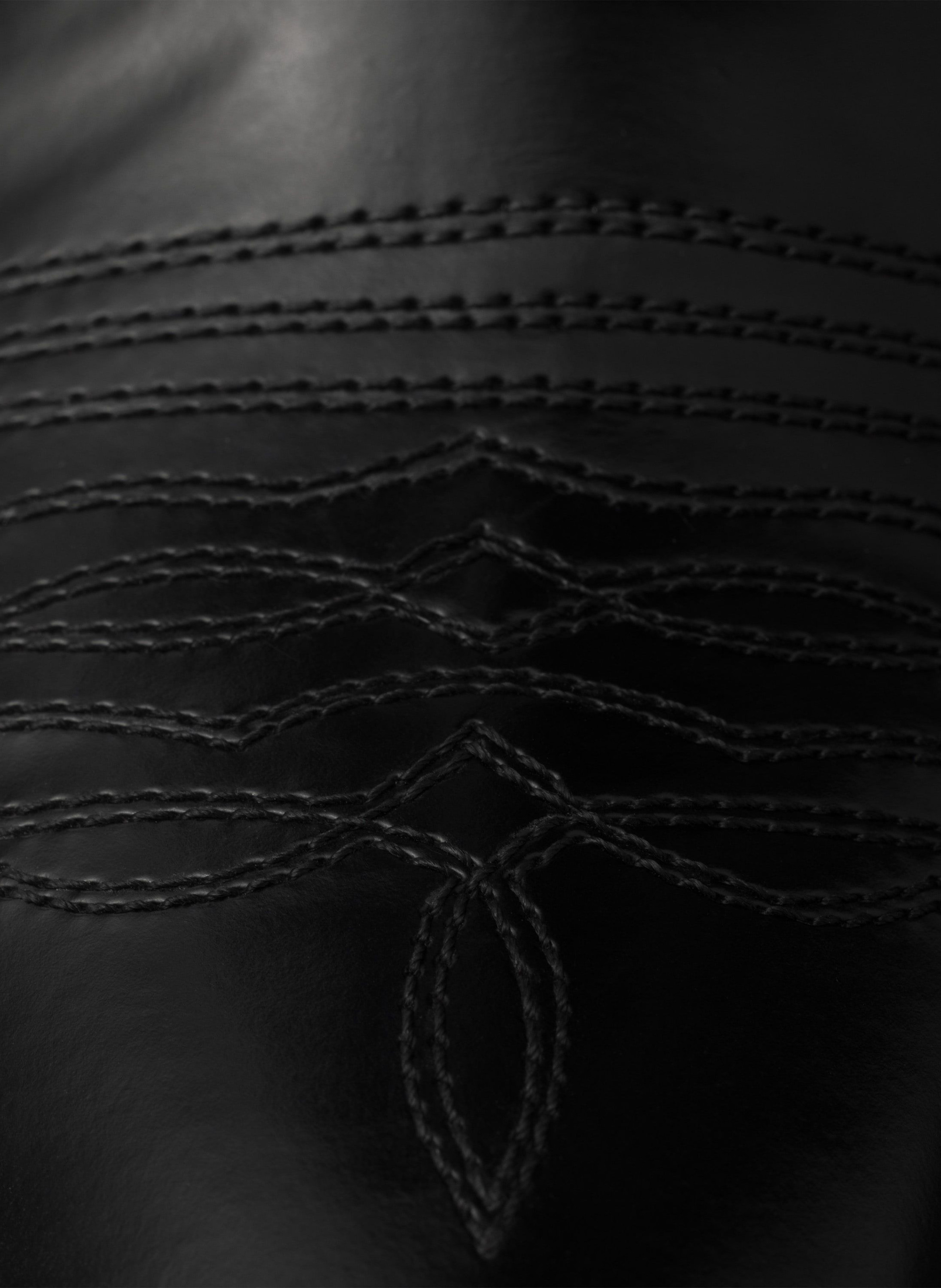 Bottines en cuir brossé PRADA Noir