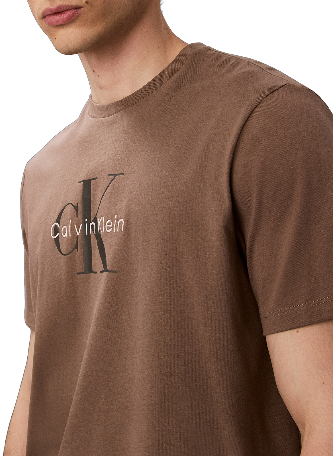 Cotton Logo T-shirt CALVIN KLEIN Brown