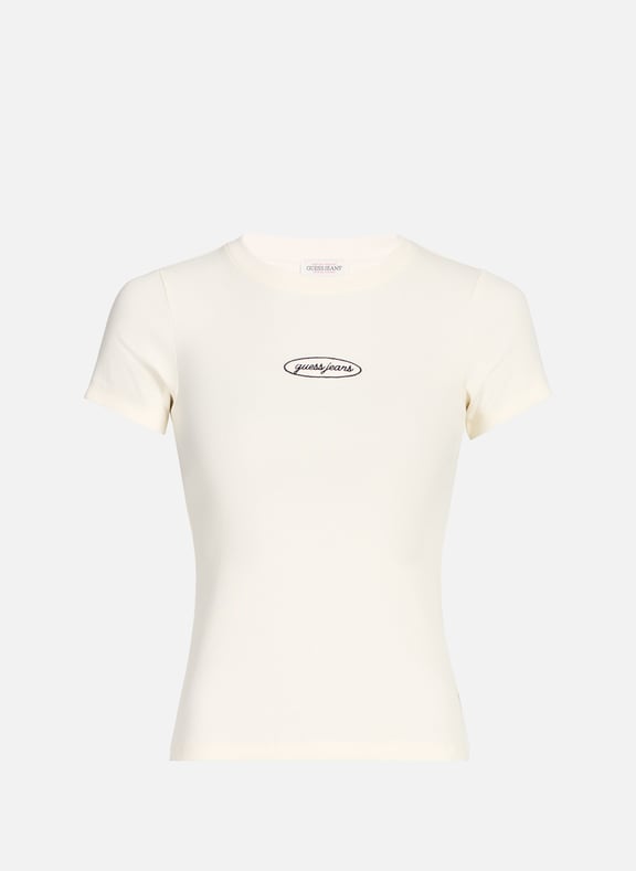 Classic Cotton T-Shirt Beige by GUESS GUESS Classic Cotton T-Shirt Beige