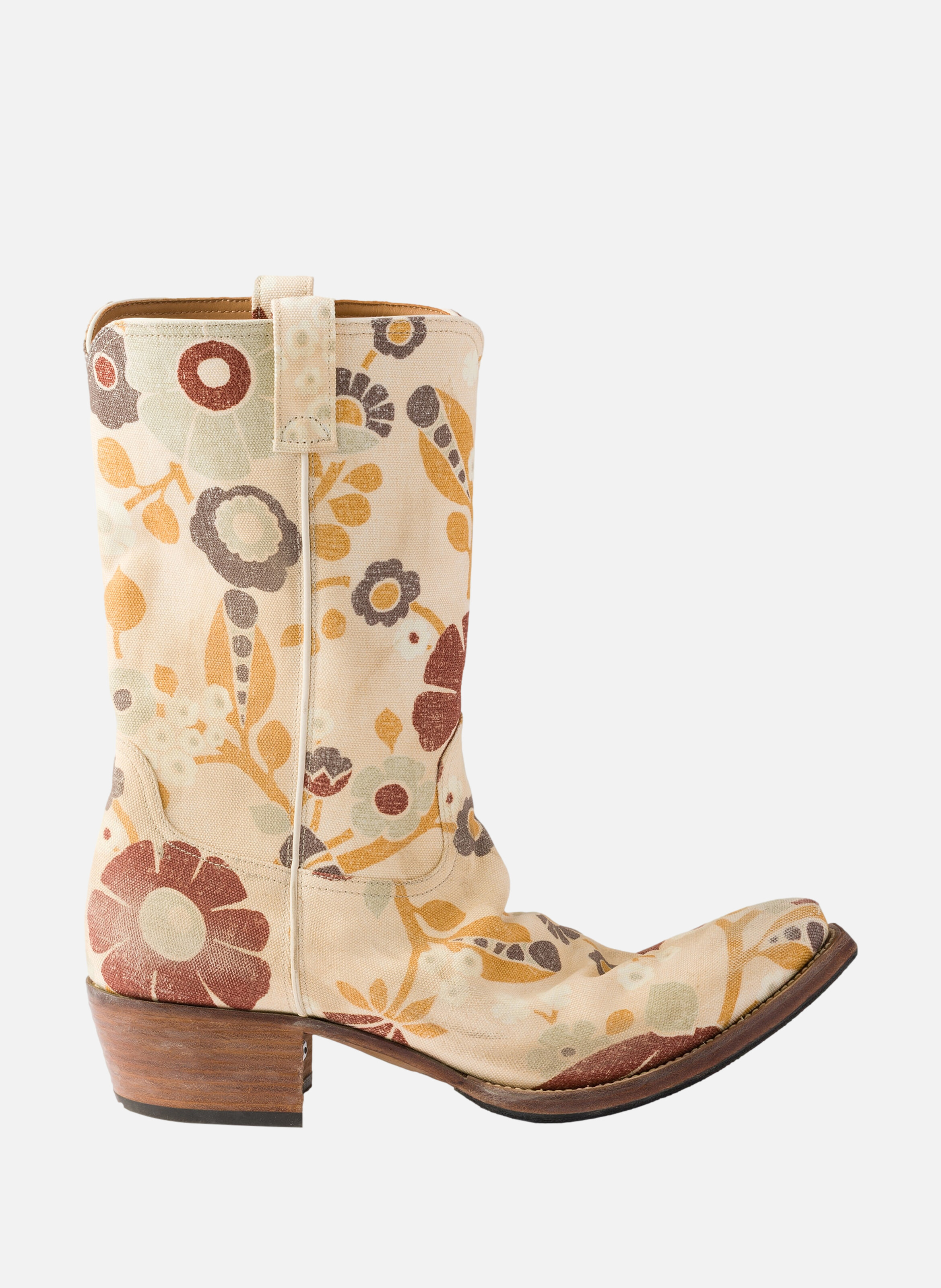 Bottes en tissu imprimé PRADA Beige