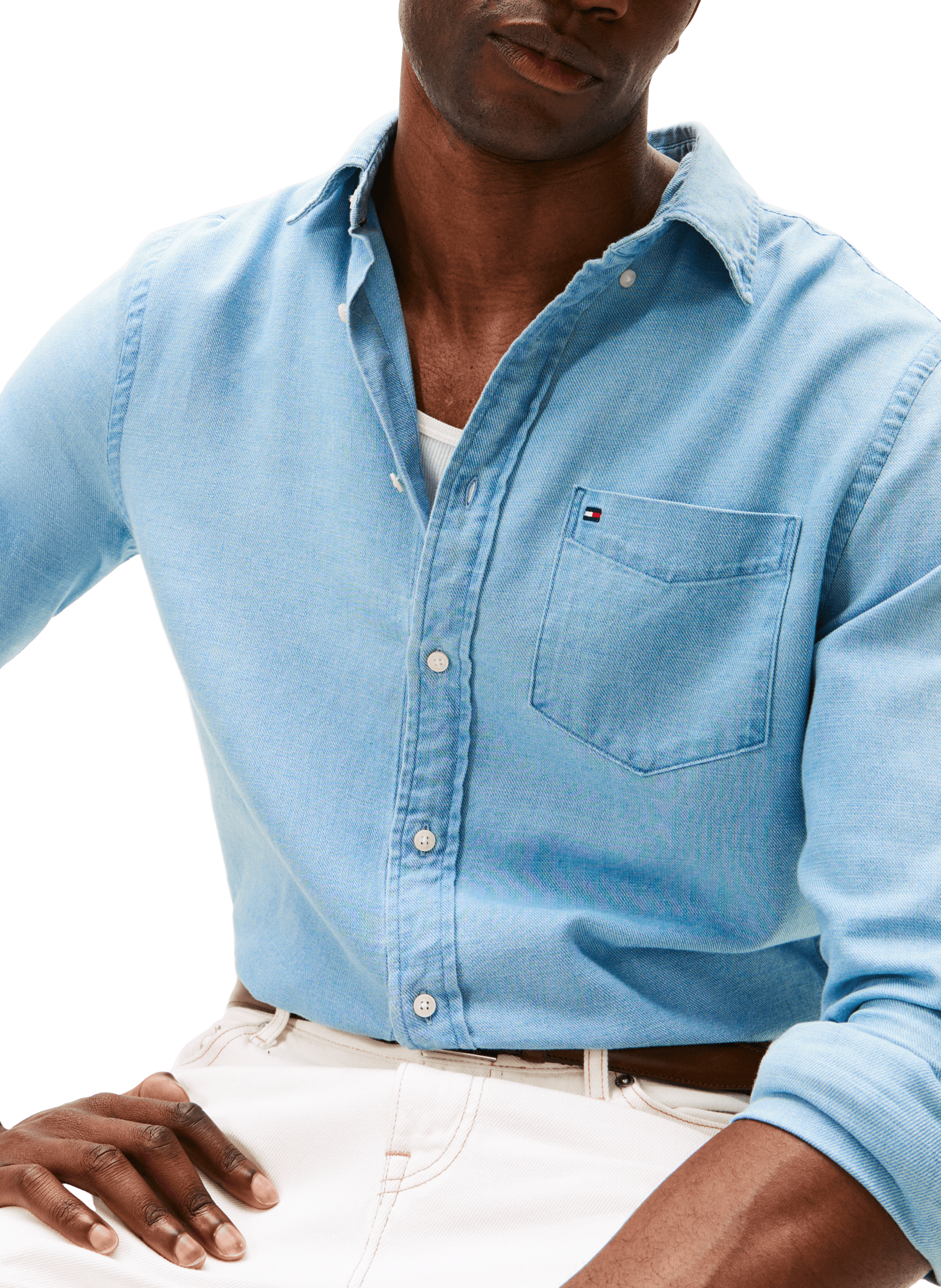  Cotton shirt TOMMY HILFIGER Blue