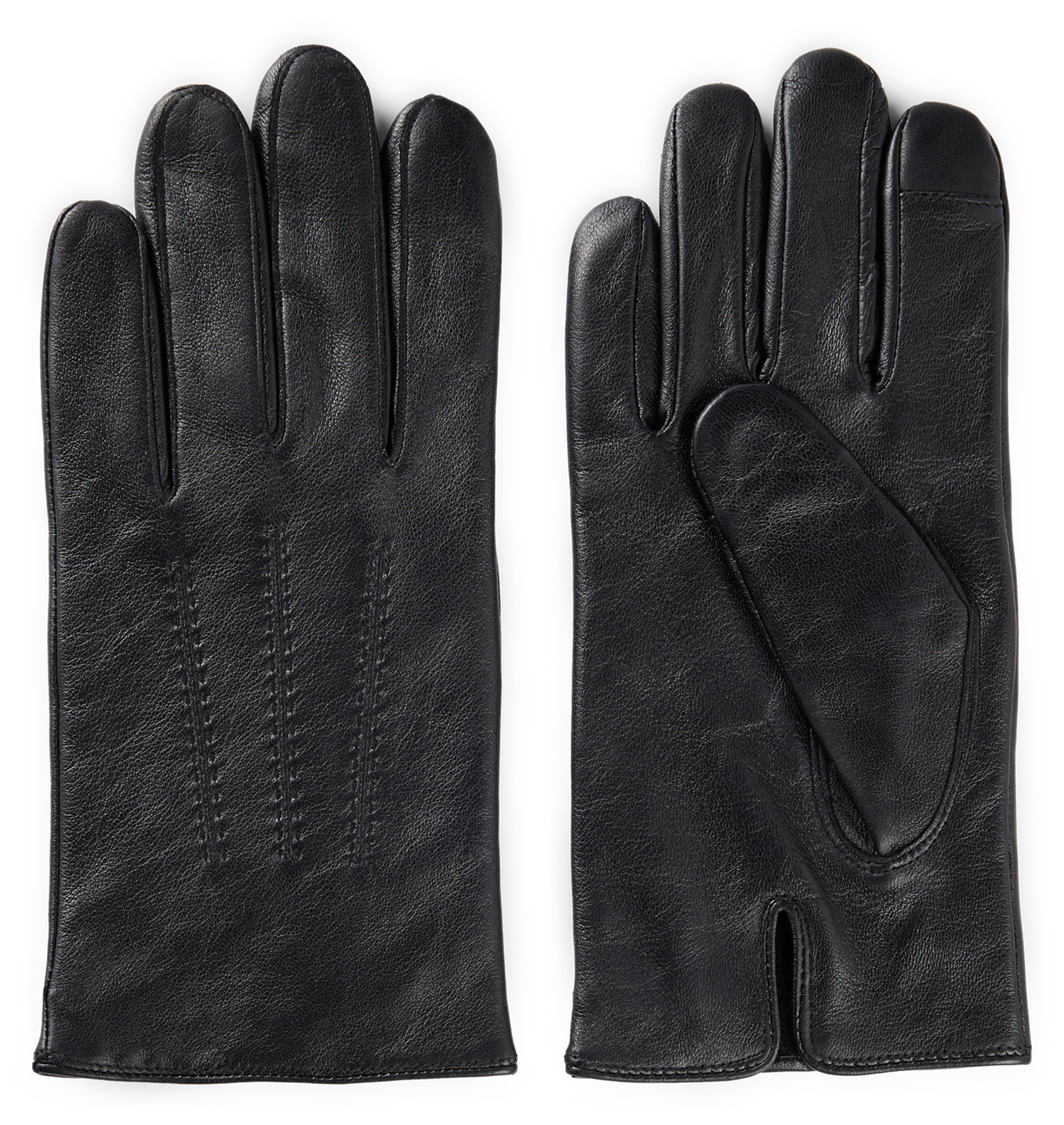 Gants en cuir BOSS Noir