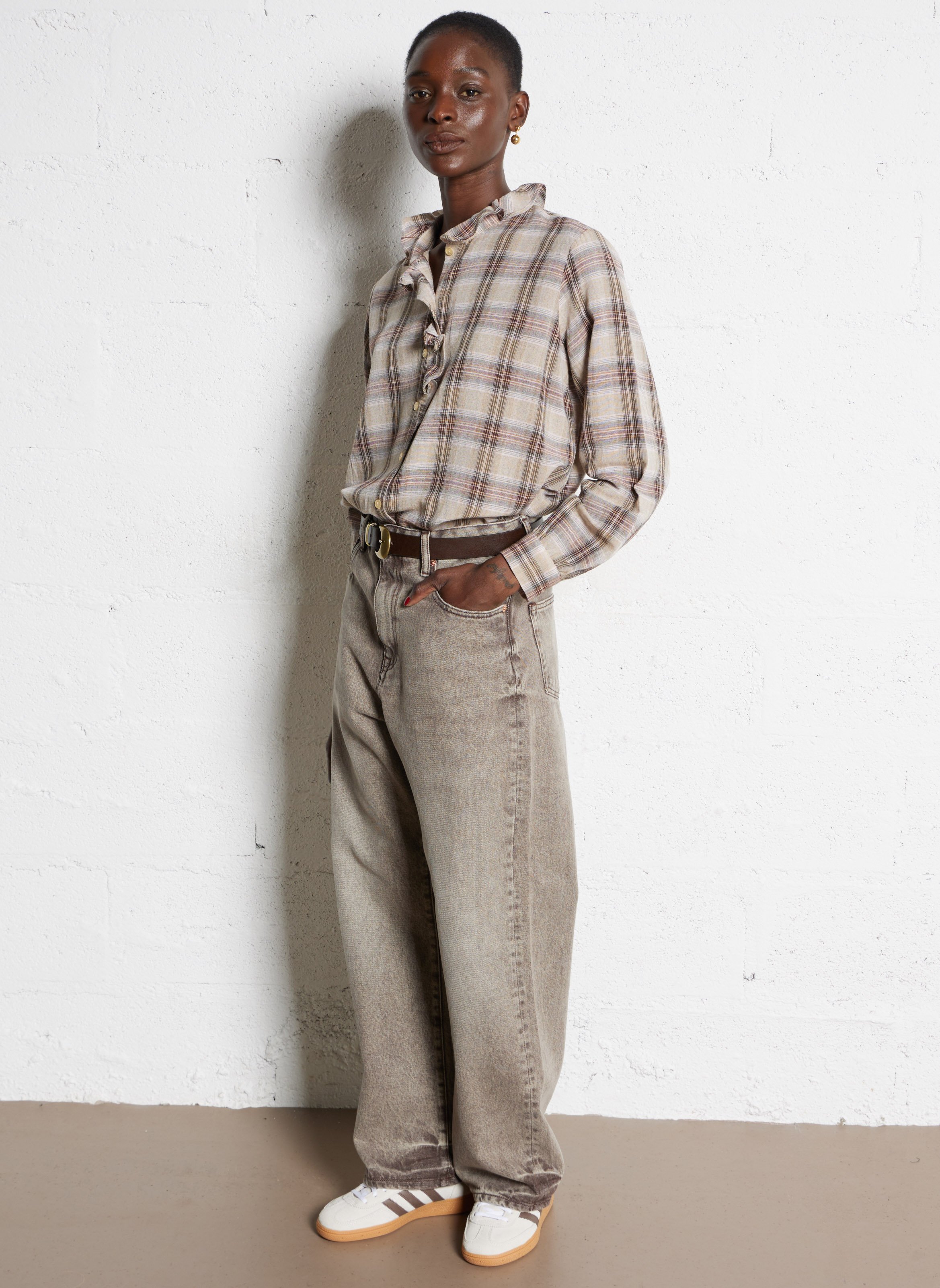 Ceinture en cuir noe MAISON 123 Marron