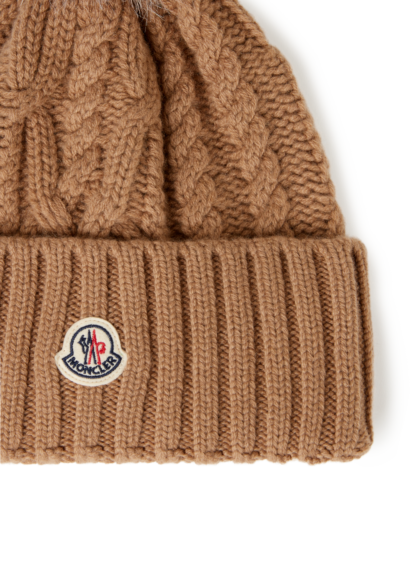 Wool and cashmere beanie MONCLER Beige