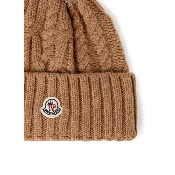 Moncler Bonnet En Laine Et Cachemire In Brown