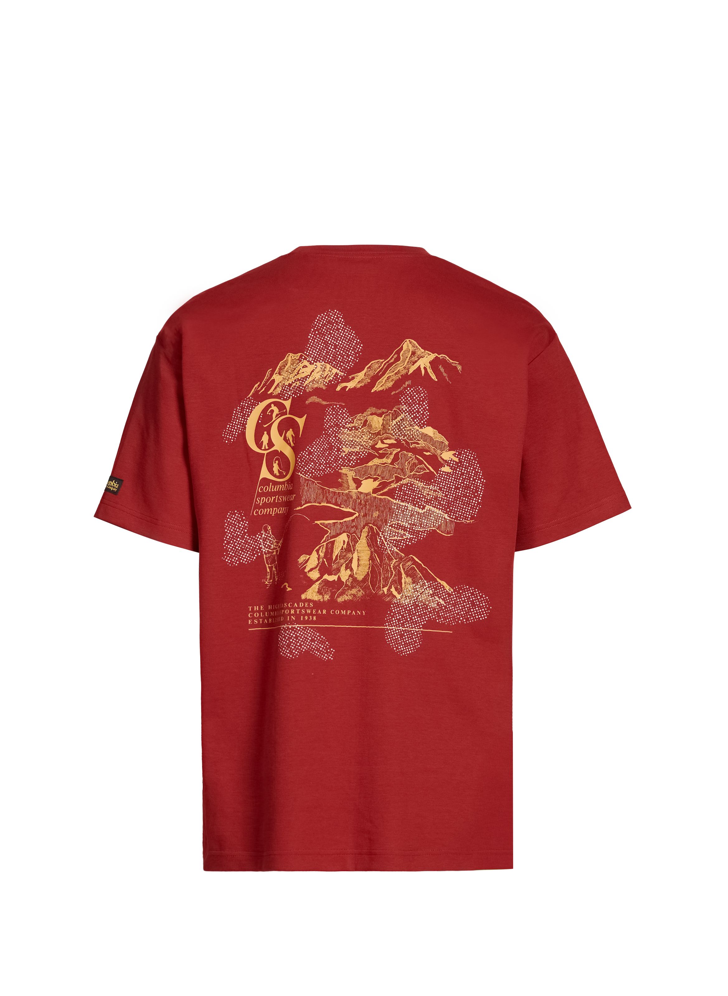 Cotton-blend round-neck T-shirt COLUMBIA Red