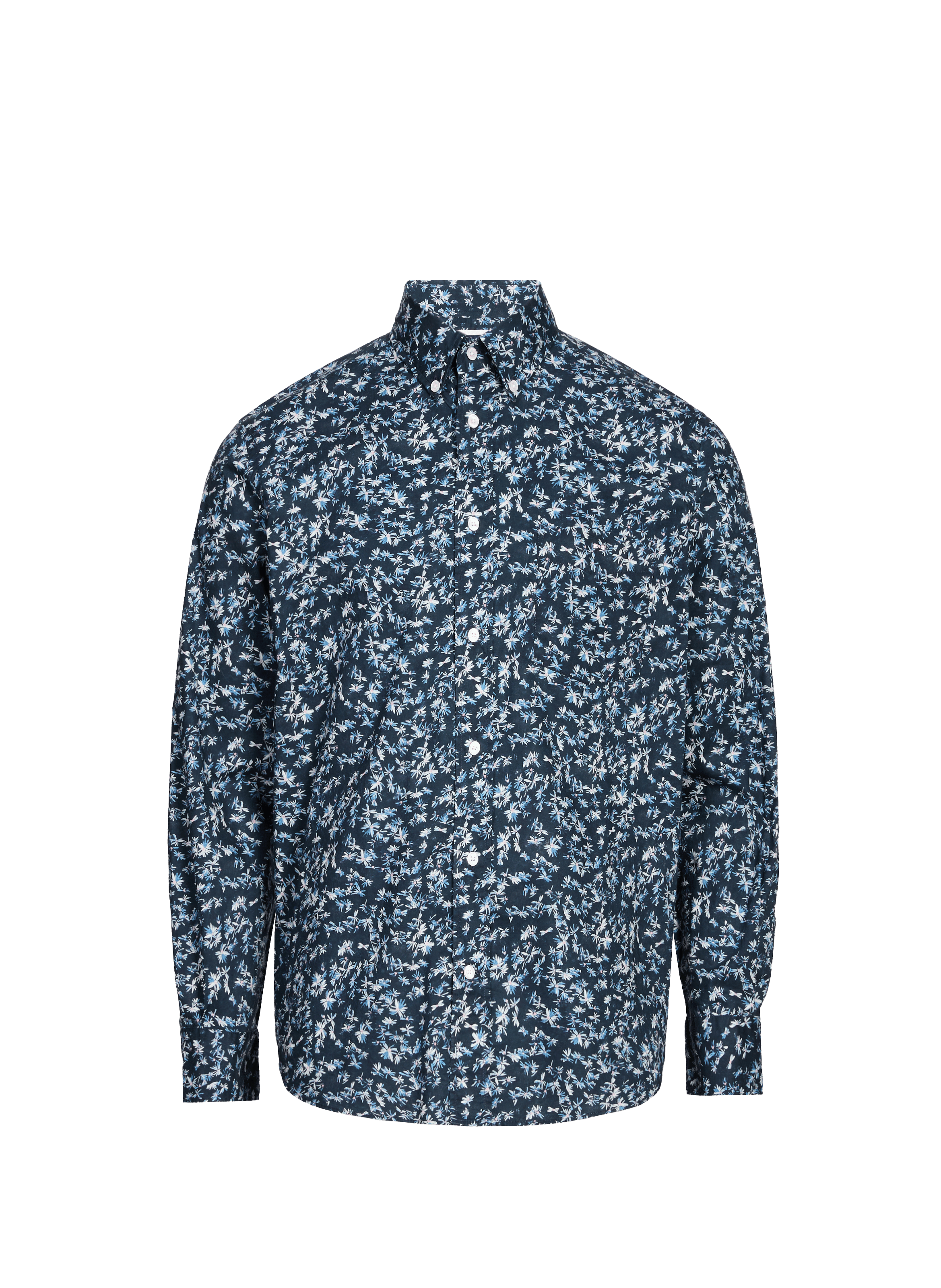 EDEN PARK Cotton patterned shirt Blue