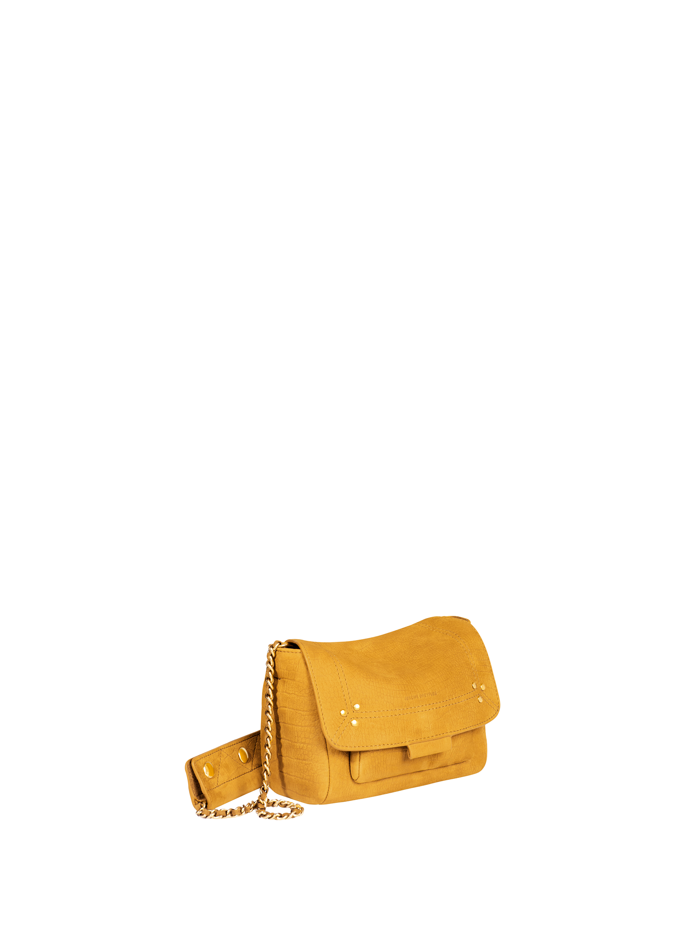 Sac bandoulière Lulu S en cuir de veau JÉRÔME DREYFUSS Jaune