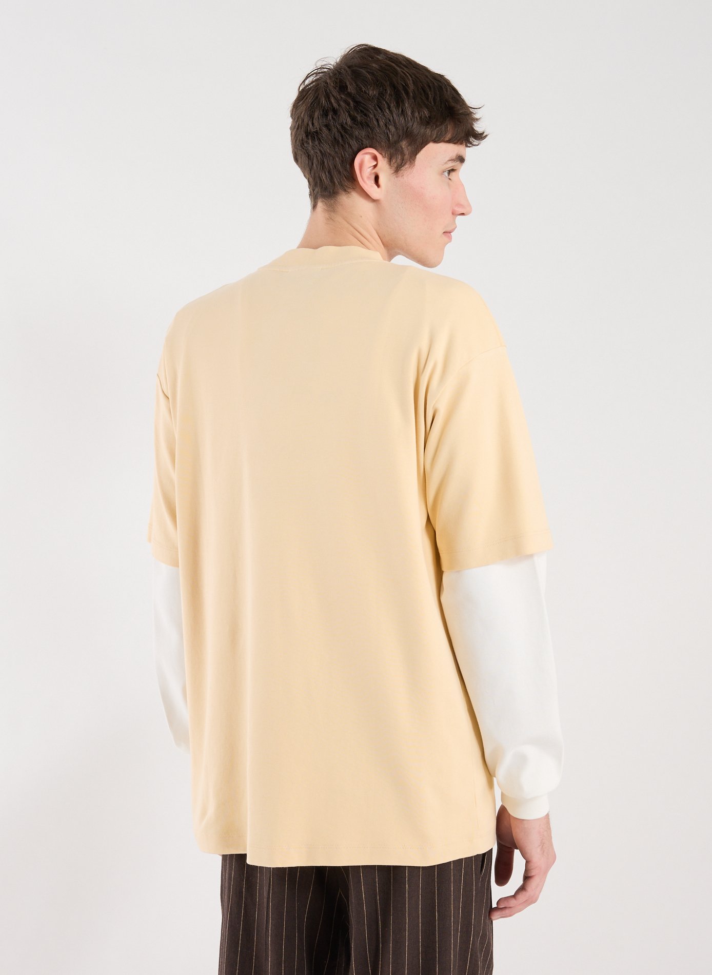 T-Shirt ample imprimé en coton DROLE DE MONSIEUR Beige