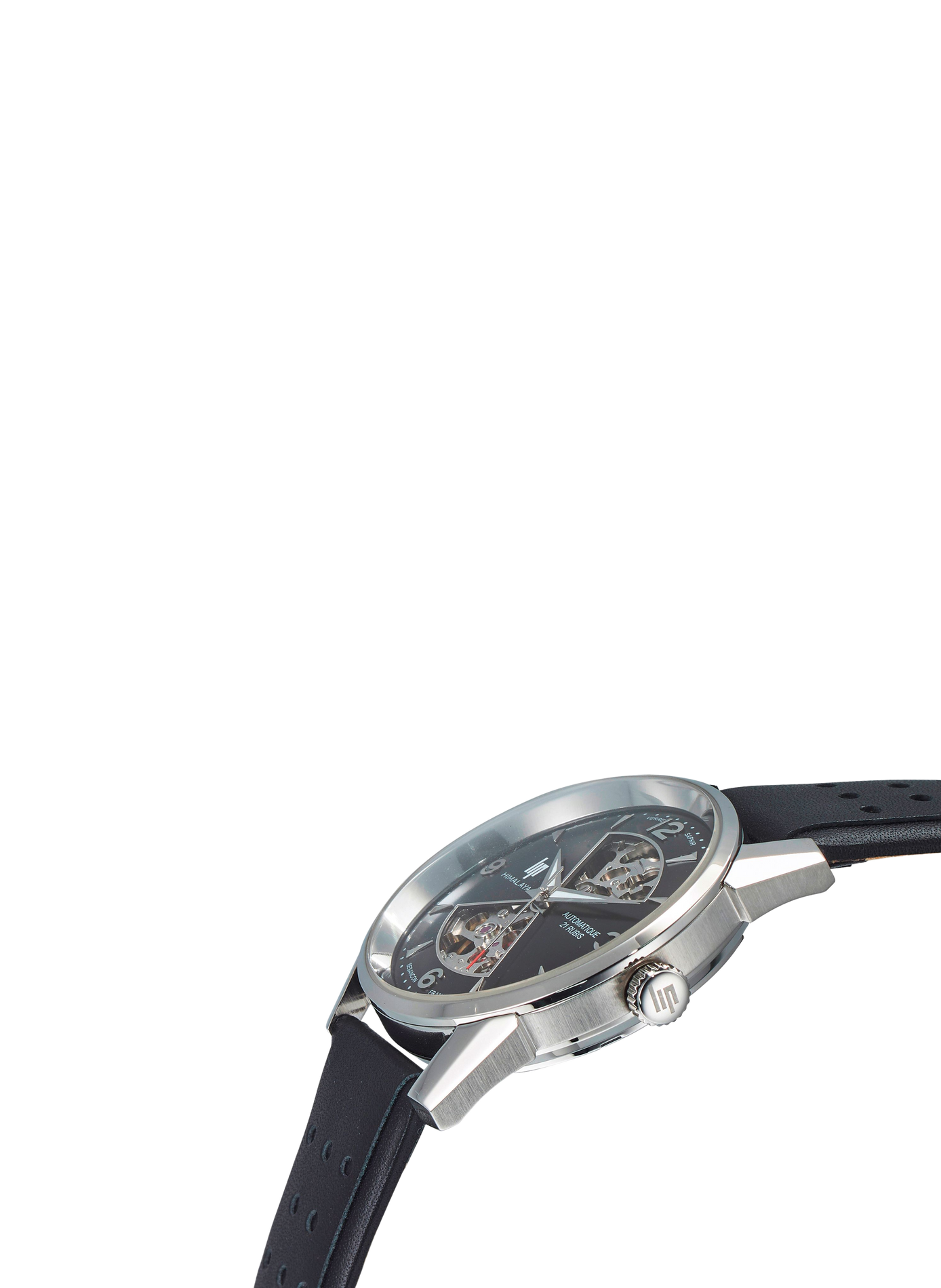 Montre automatique en cuir LIP Noir