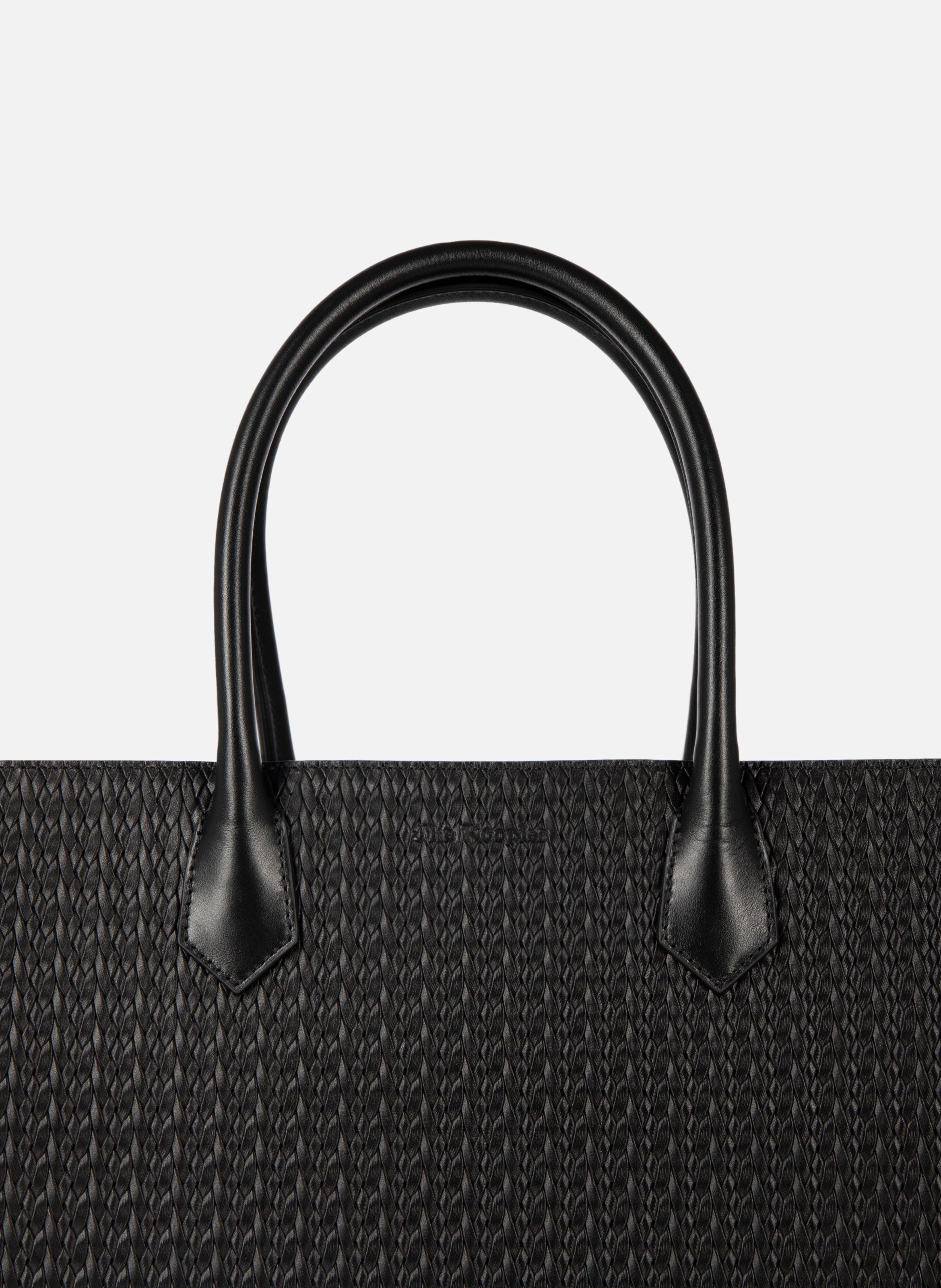 Sac cabas ming l en cuir tressé THE KOOPLES Noir