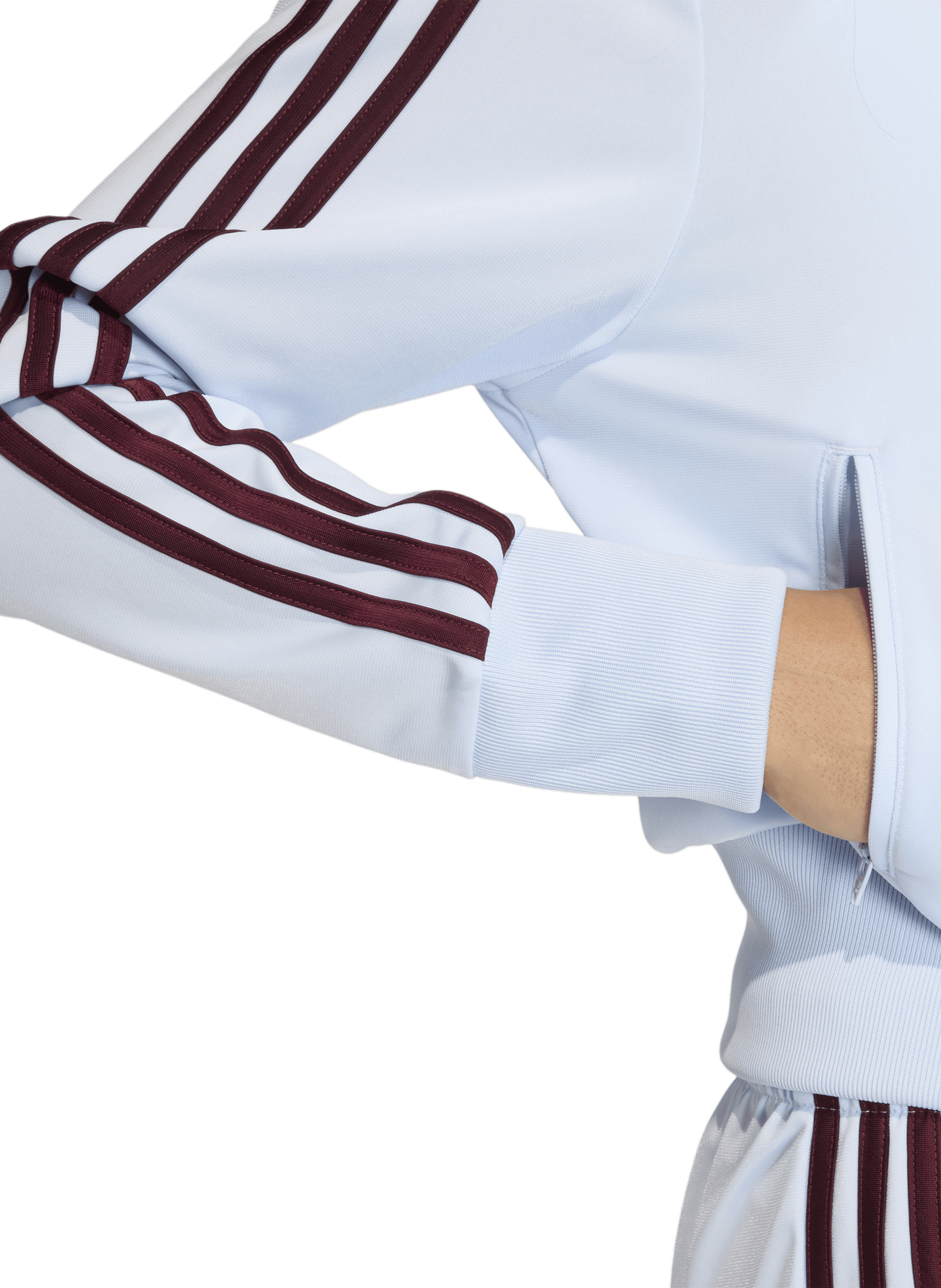 Jacket with high neck logo ADIDAS Blue