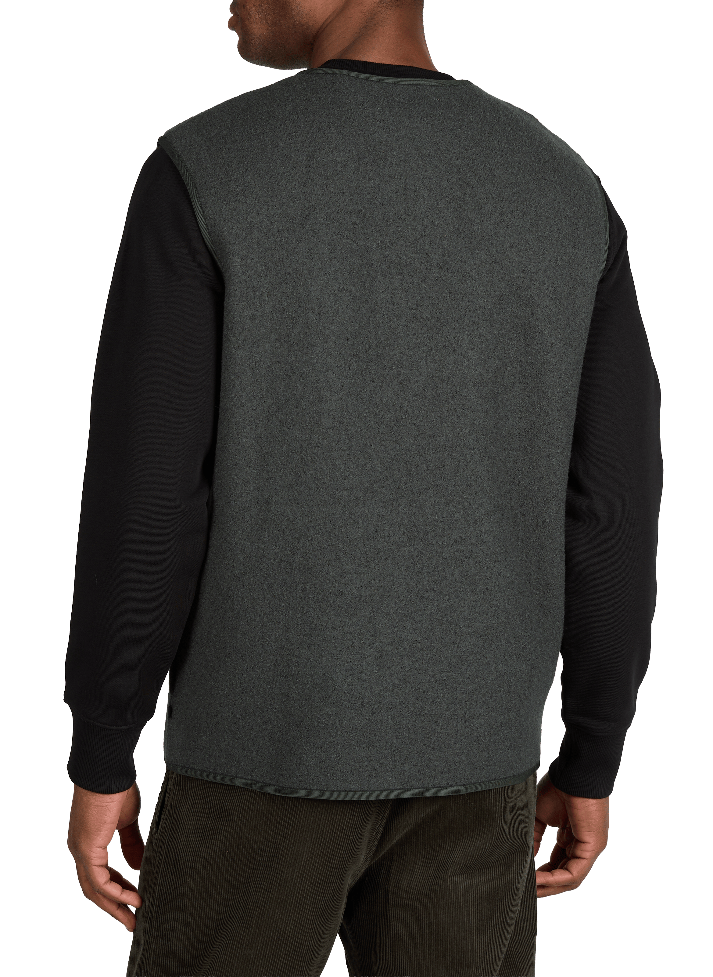 Sleeveless wool cardigan SAMSOE SAMSOE Khaki