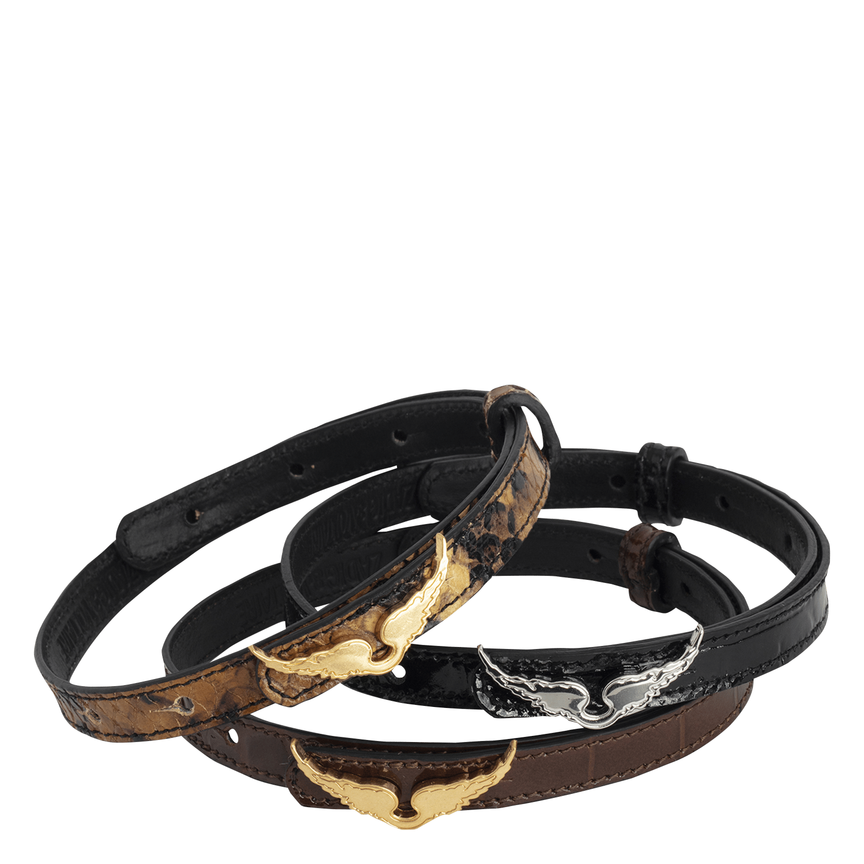 Bracelets en cuir rock ZADIG&VOLTAIRE Marron