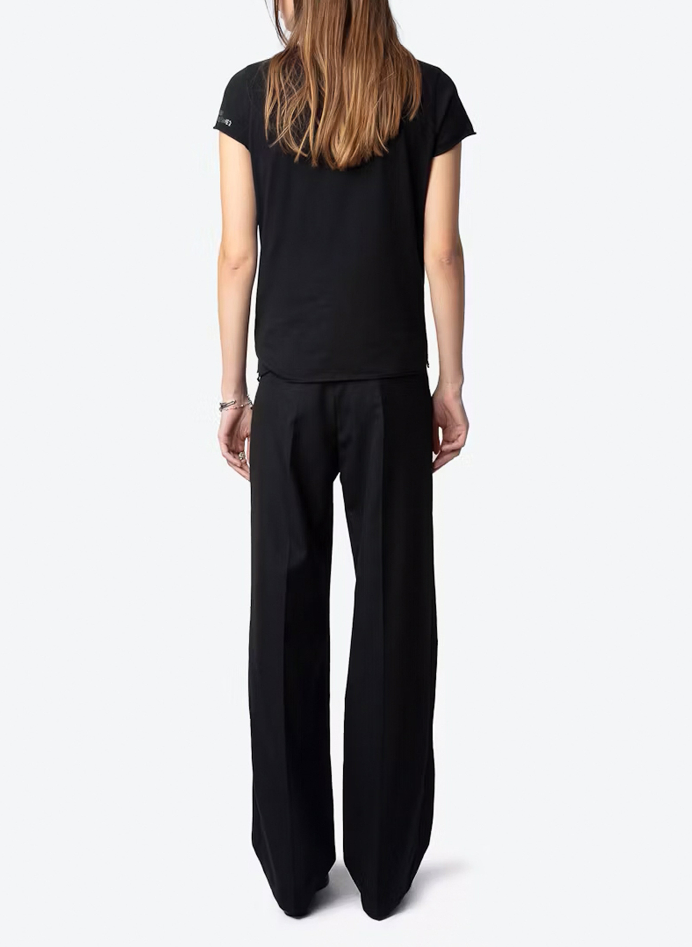 Tee-shirt tunisien en coton ZADIG&VOLTAIRE Noir