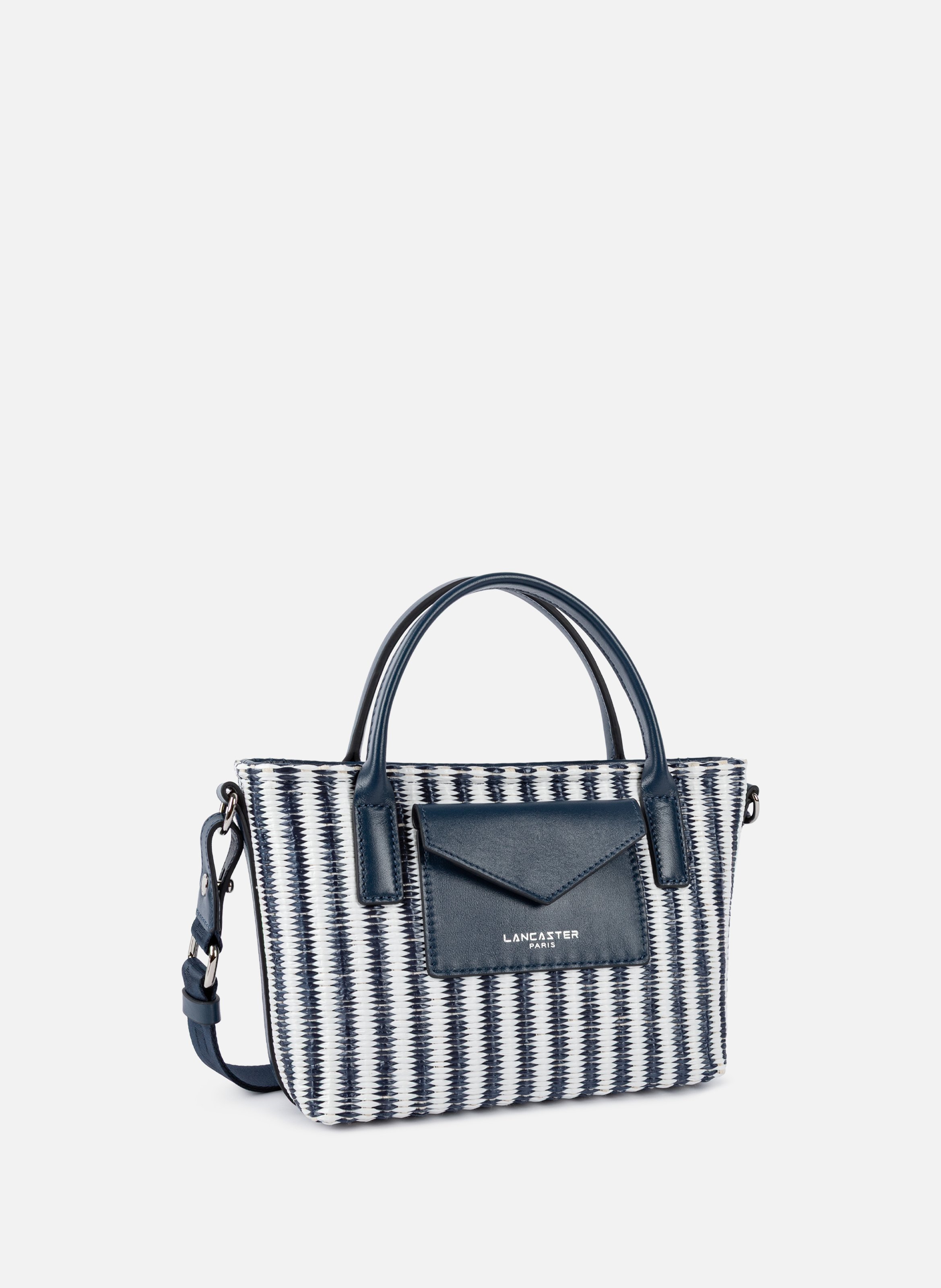 Mini tote bag - kba marinière osier LANCASTER Blue