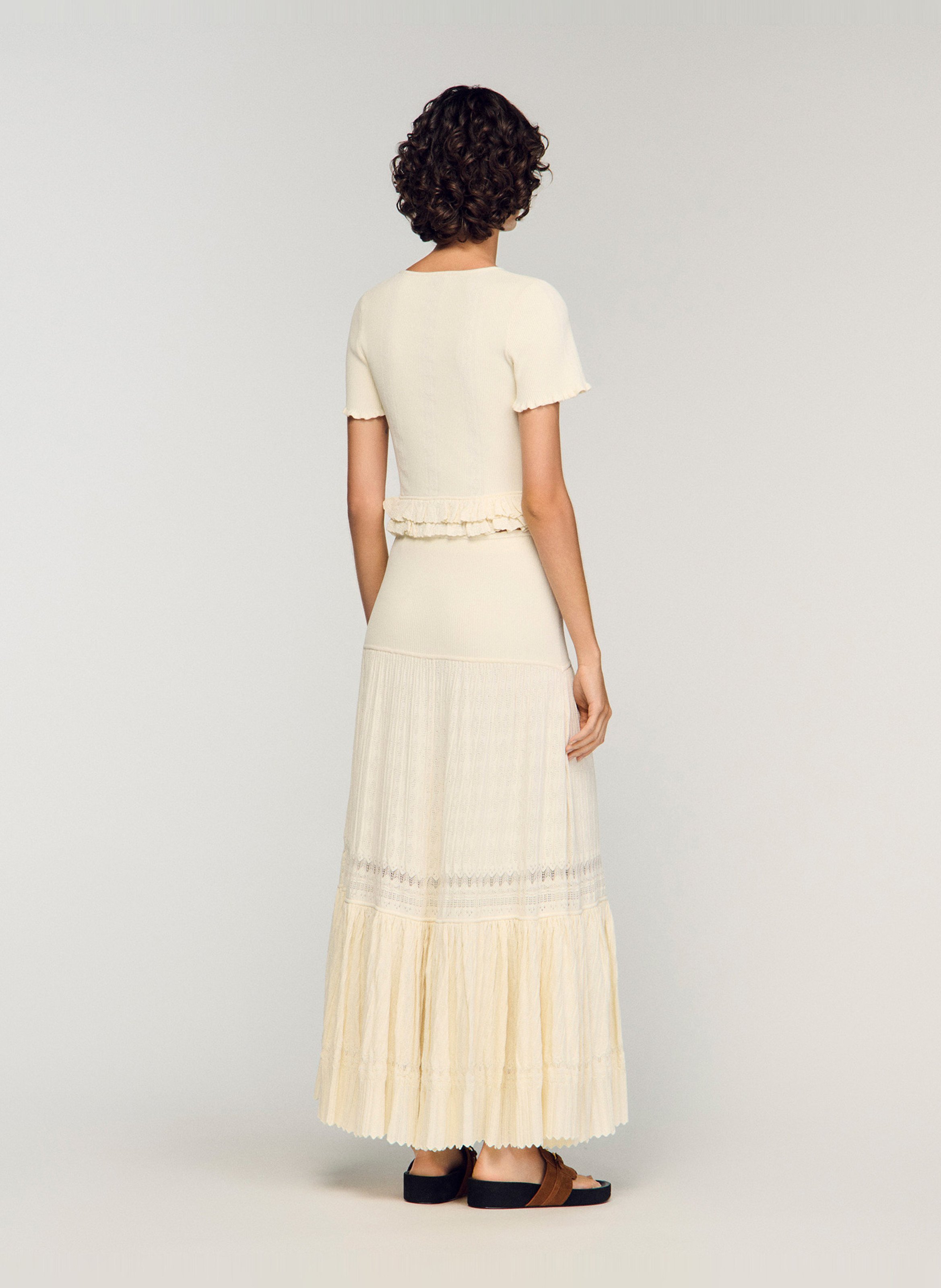 Top col rond SANDRO Beige