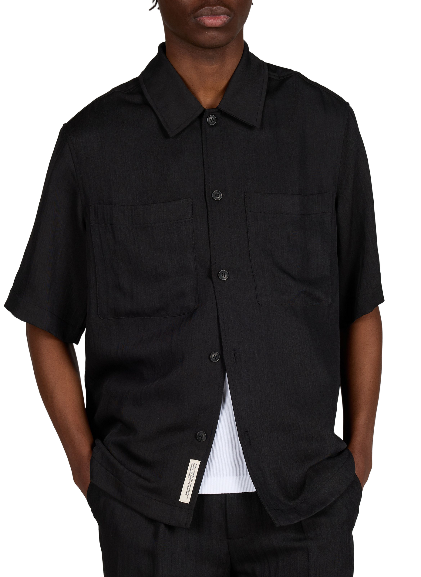 Chemise manches courte droite MINIMUM Noir