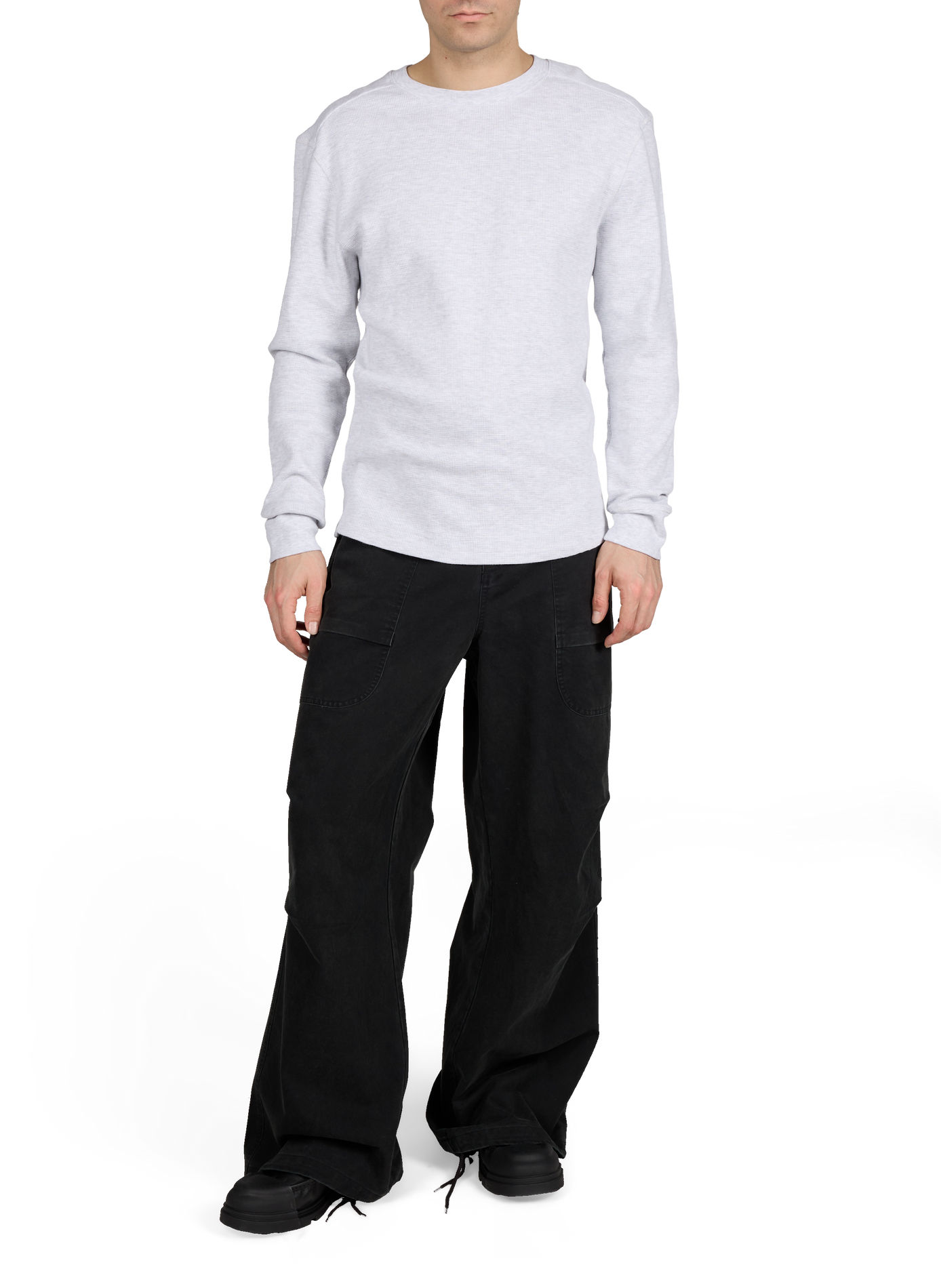 Cotton pants with drawstrings ENTIRE STUDIOS Black