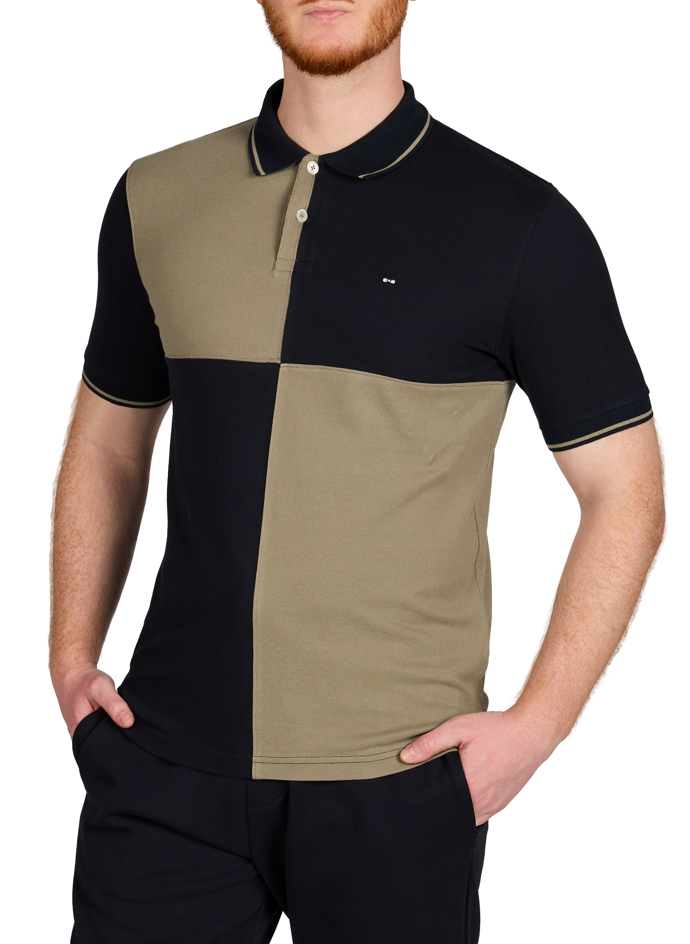 Polo manches courtes en coton EDEN PARK Beige