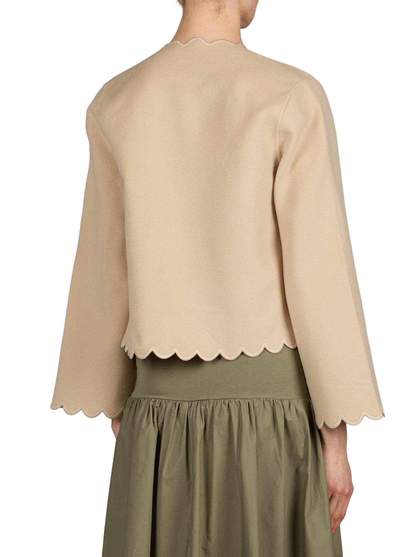 Veste en laine festonnée Vibetta BY MALENE BIRGER Beige