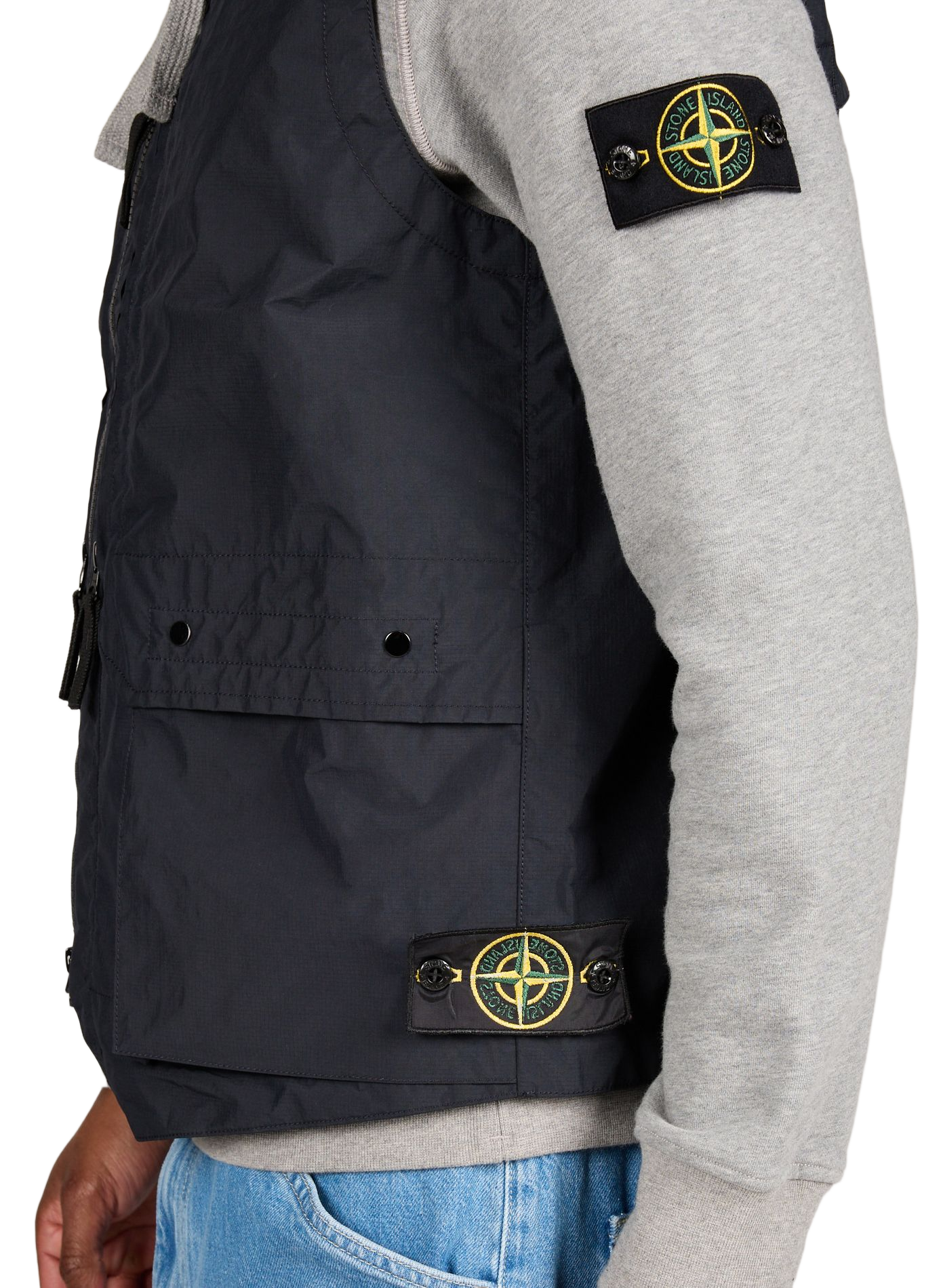 Veste sans manches imperméable STONE ISLAND Bleu