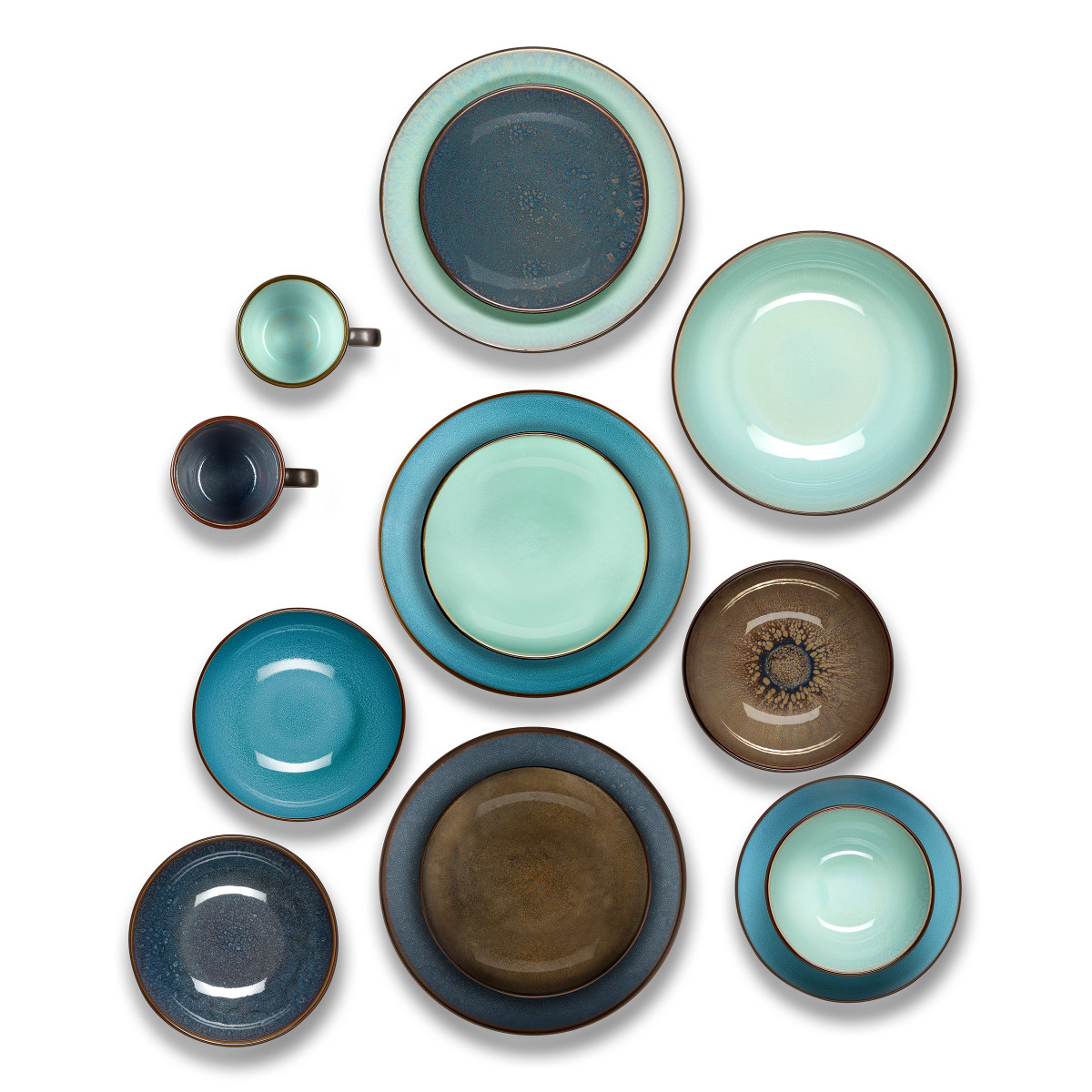 Feeling - assiette plate 26.5 cm (lot de 6) MEDARD DE NOBLAT Bleu