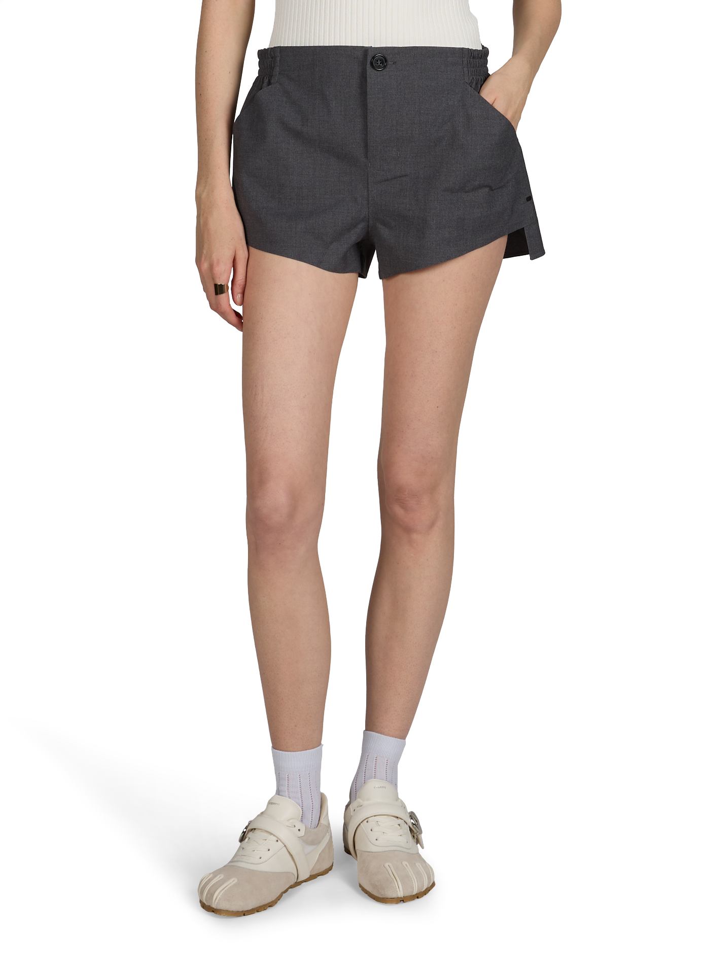 Mini shorts with elastic waistband COPERNI Grey