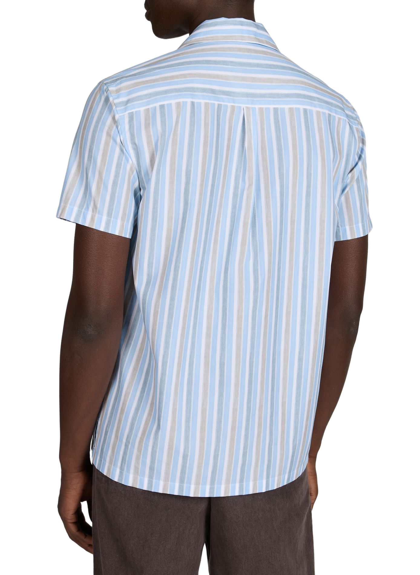 Chemise droite rayée Heture en coton AU PRINTEMPS PARIS Multicolore