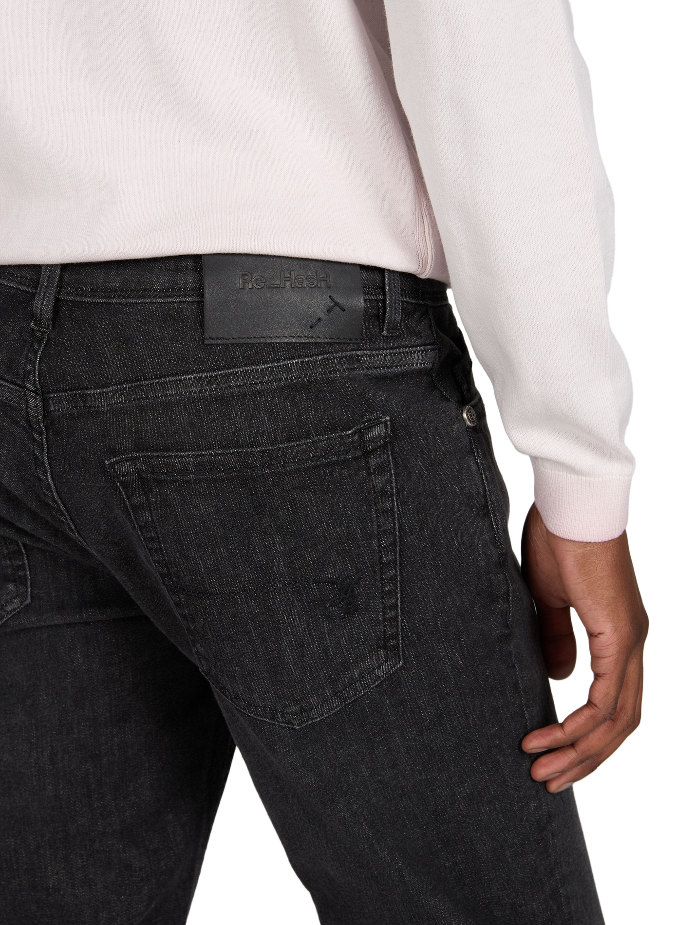 Rubens-30 slim jeans in blended cotton RE HASH Black