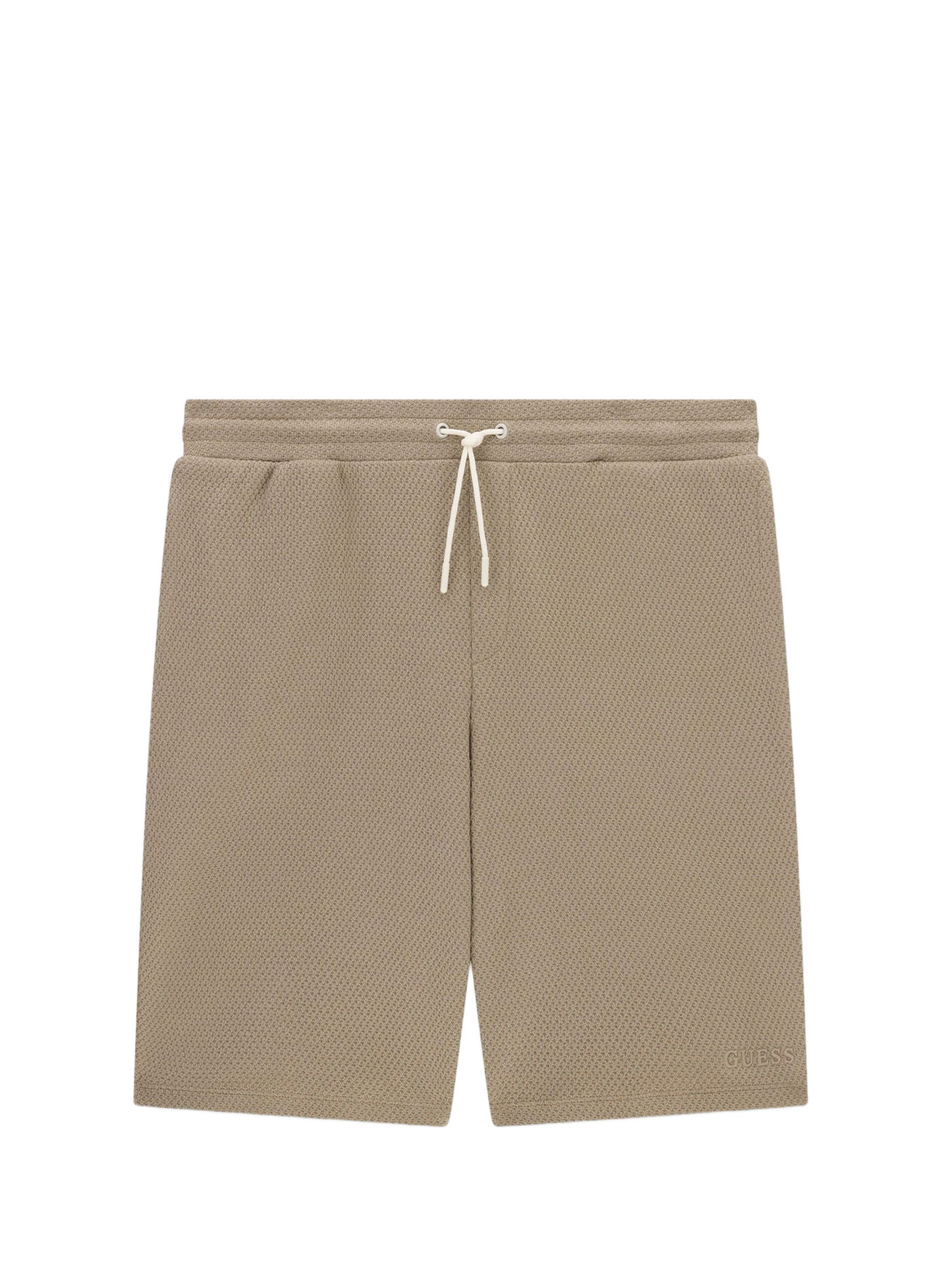 Short à taille élastiquée en maille de coton GUESS Beige