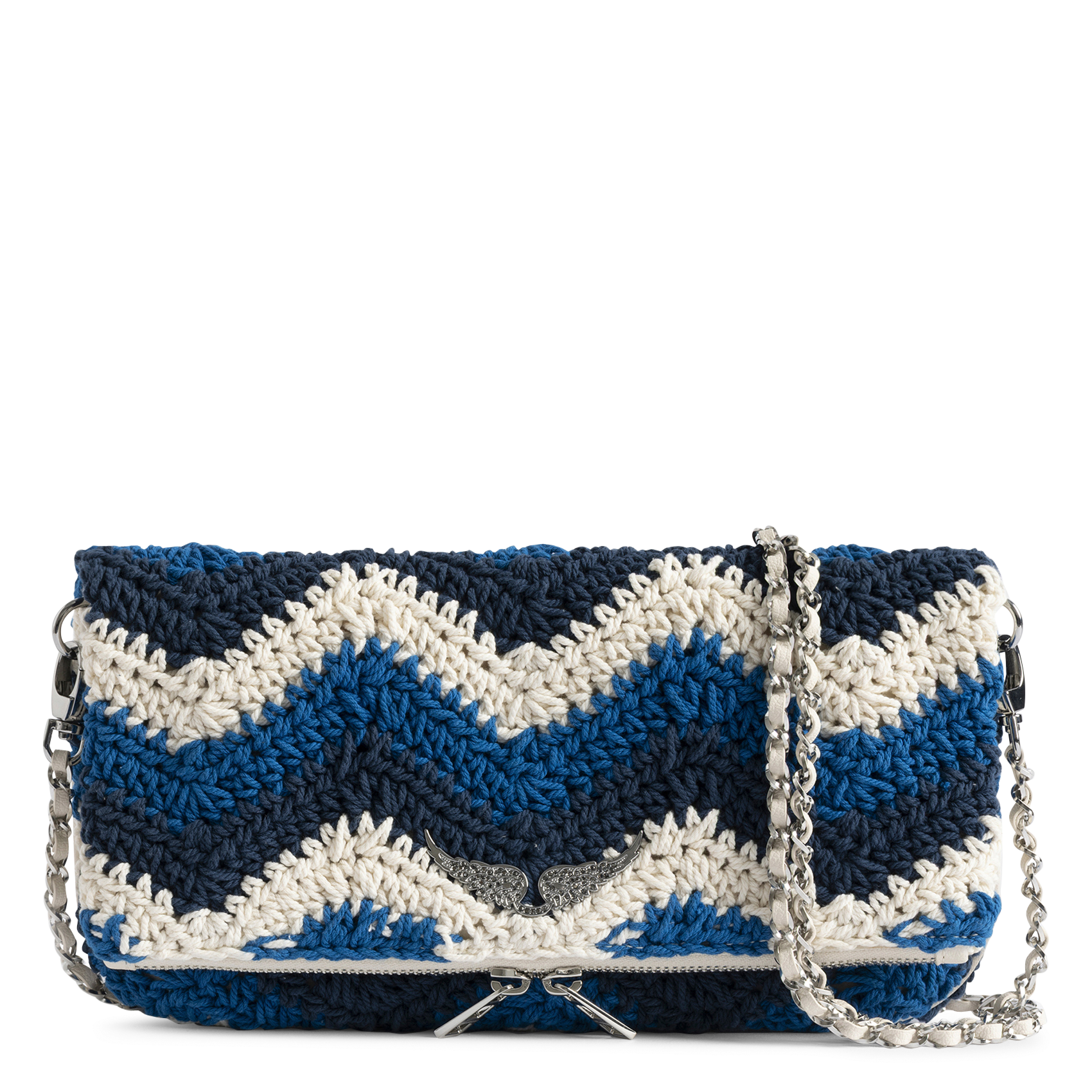 Pochette en coton macramé rock ZADIG&VOLTAIRE Blauw