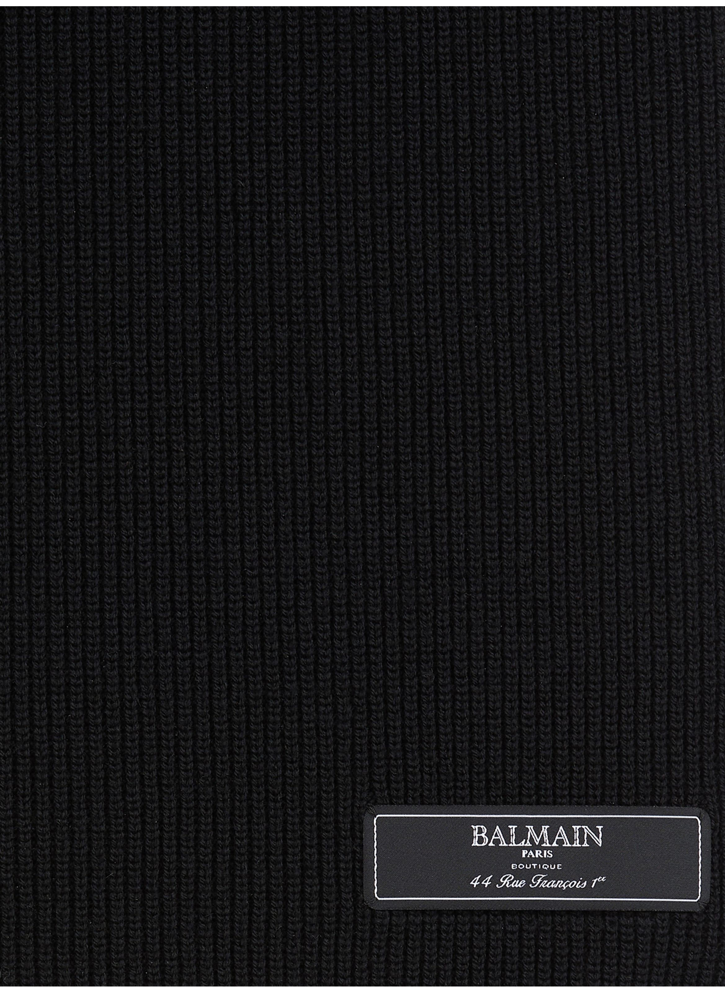 Écharpe balmain paris en laine BALMAIN Noir