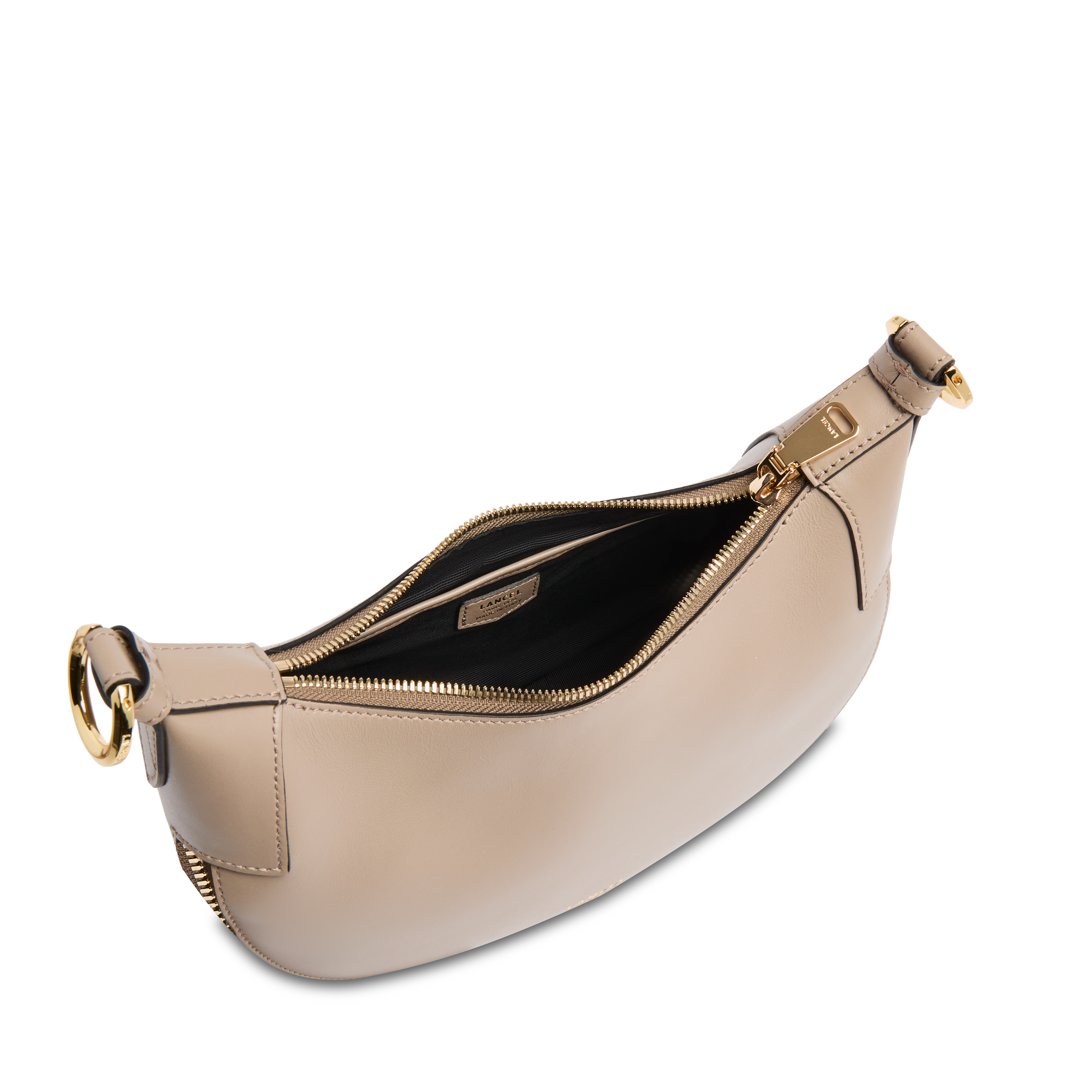Sac hobo origami de lancel en cuir de vachette lisse LANCEL Gris