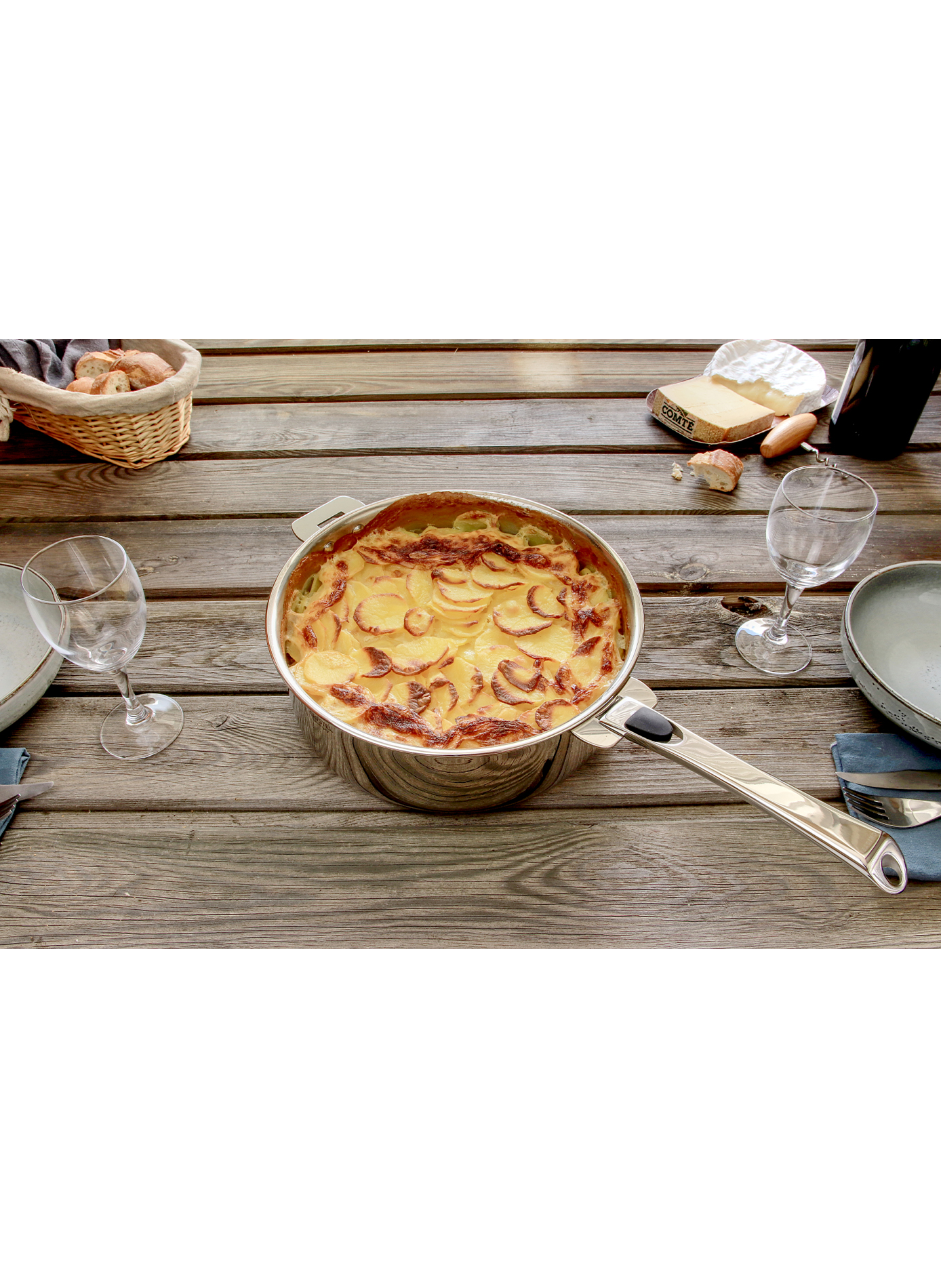 Sauteuse Casteline en inox CRISTEL Gris