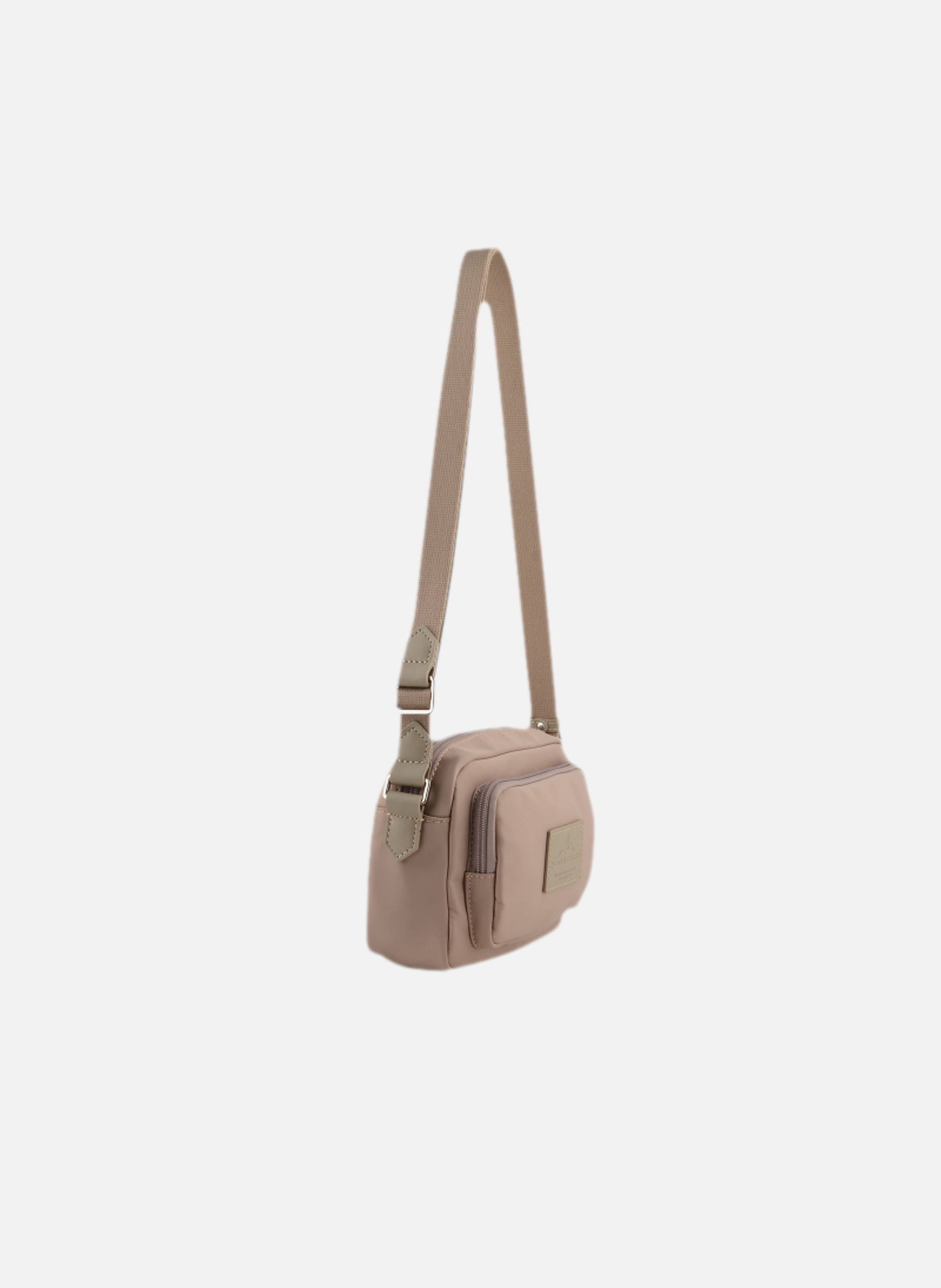 Escale | sac porté travers en toile garnie cuir POURCHET Marron