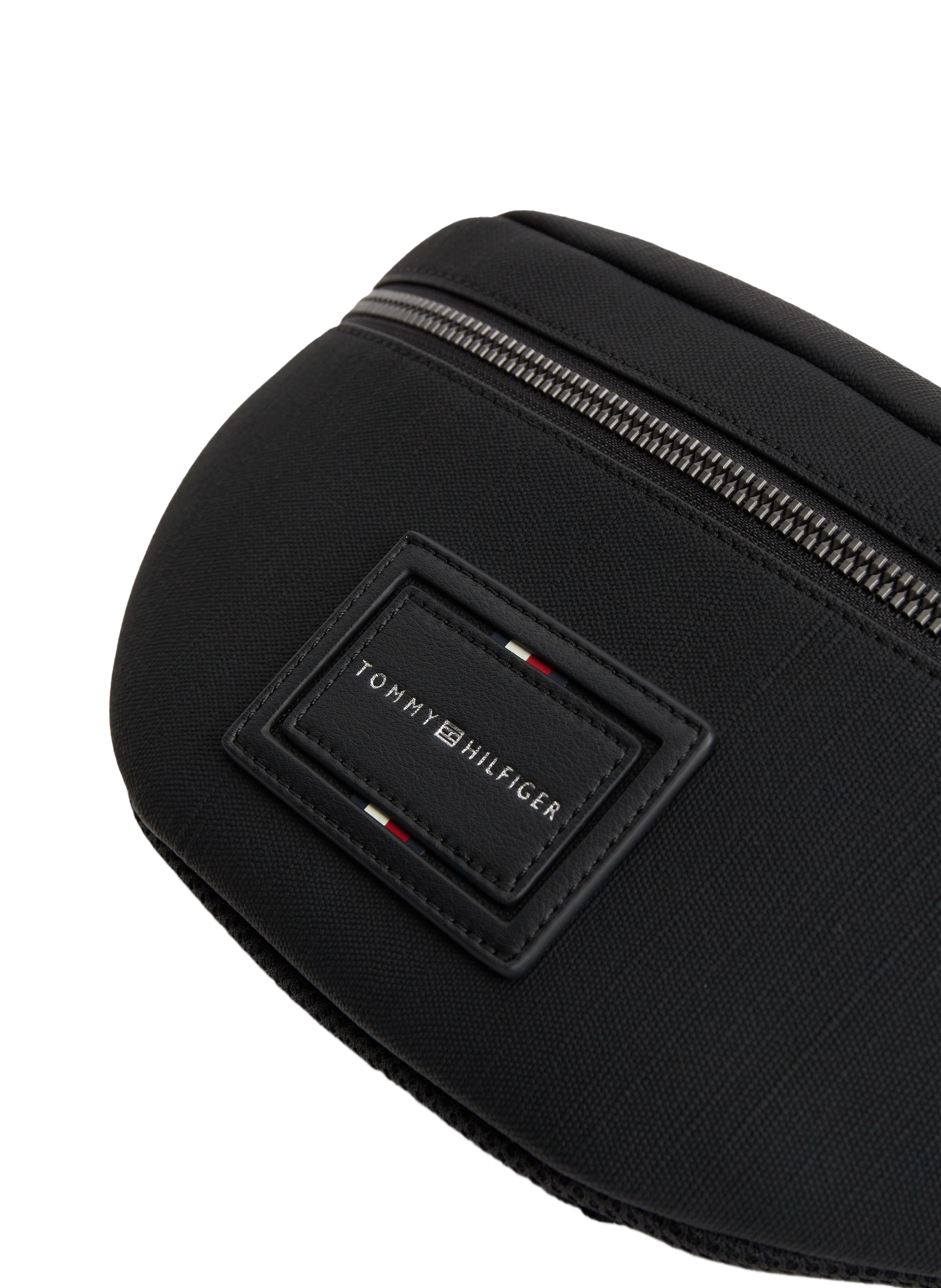 Textured waist bag with embroidered logo TOMMY HILFIGER Black