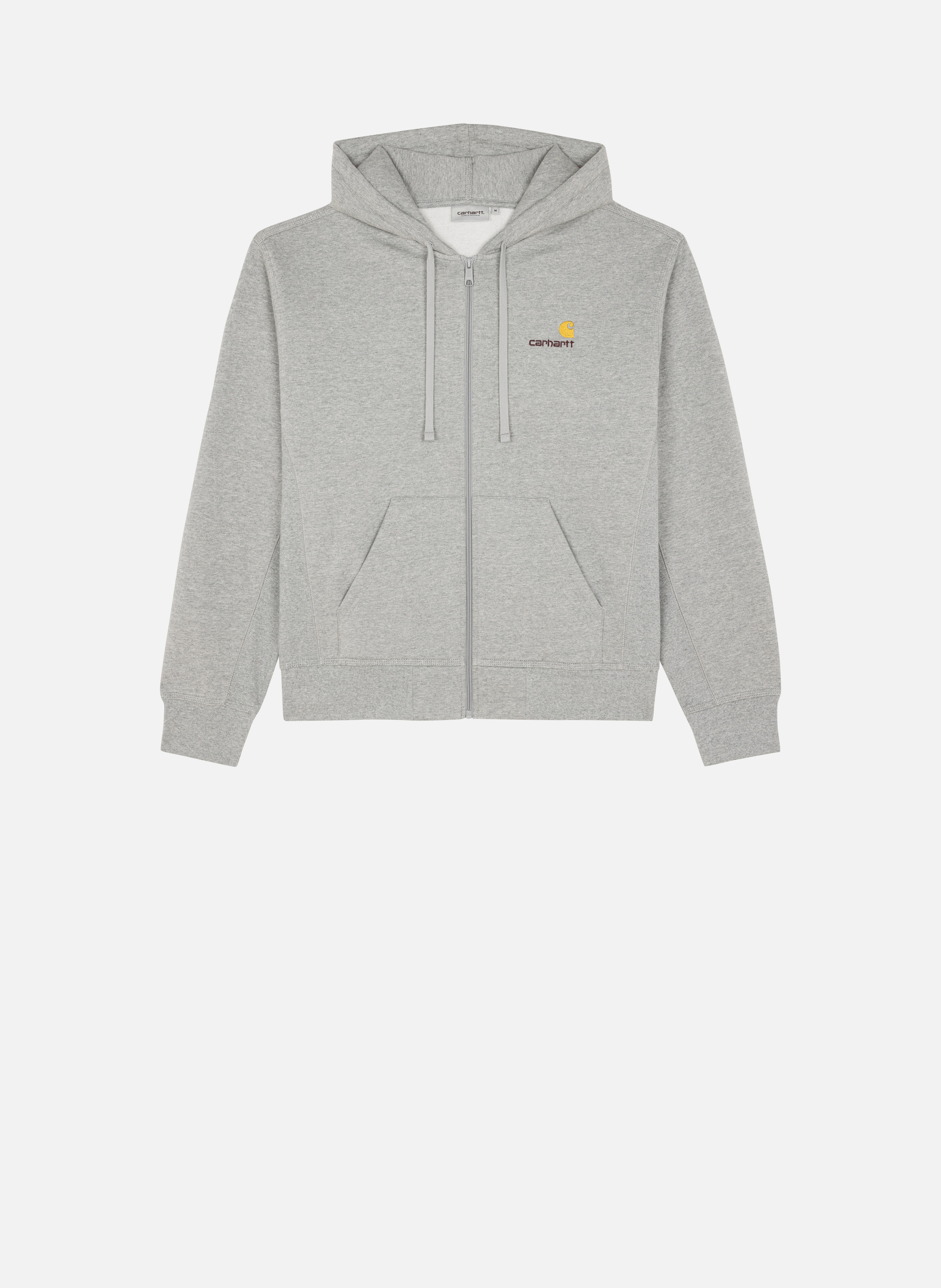 Sweatshirt zippé hooded american script CARHARTT WIP Gris